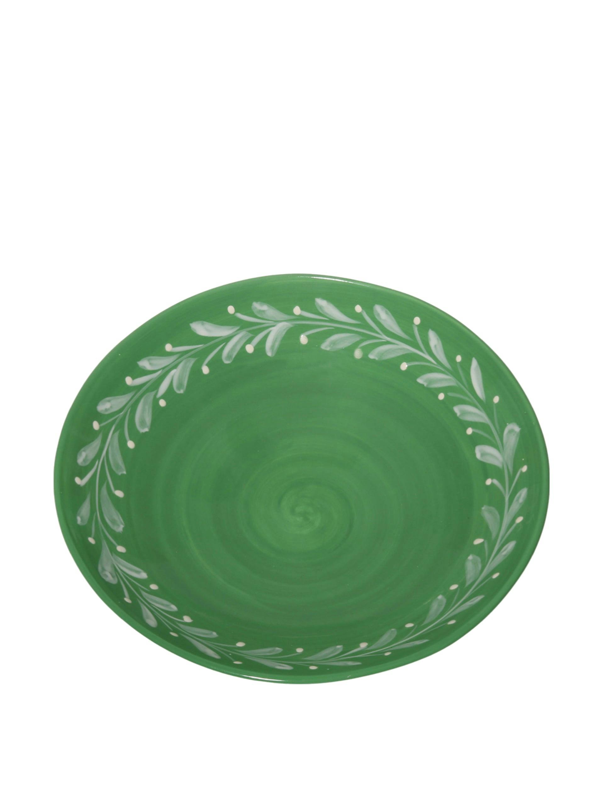 Anna reverse green serving bowl