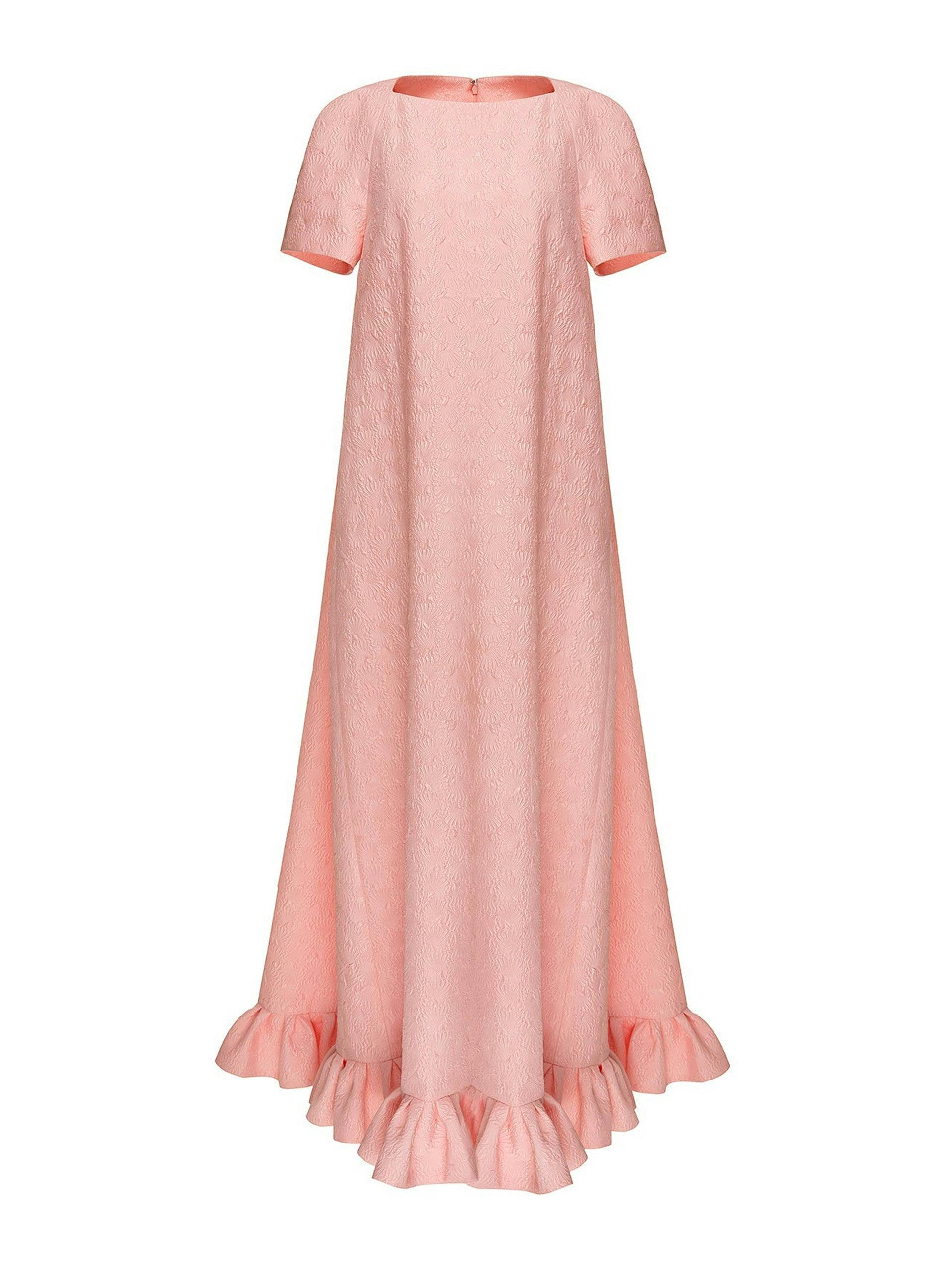 Nadia pink quartz jacquard dress