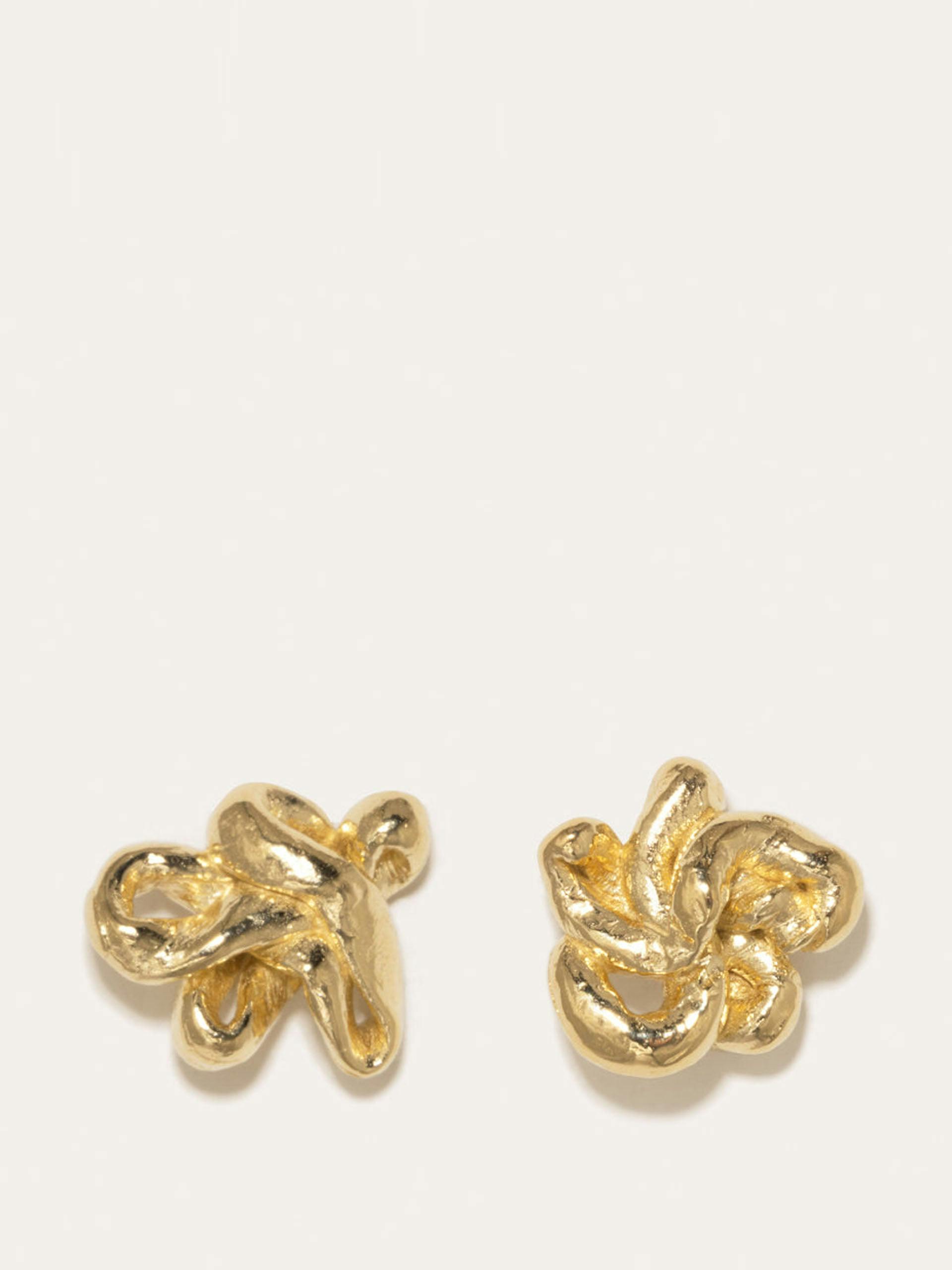 Sloppy Swirls gold vermeil earrings
