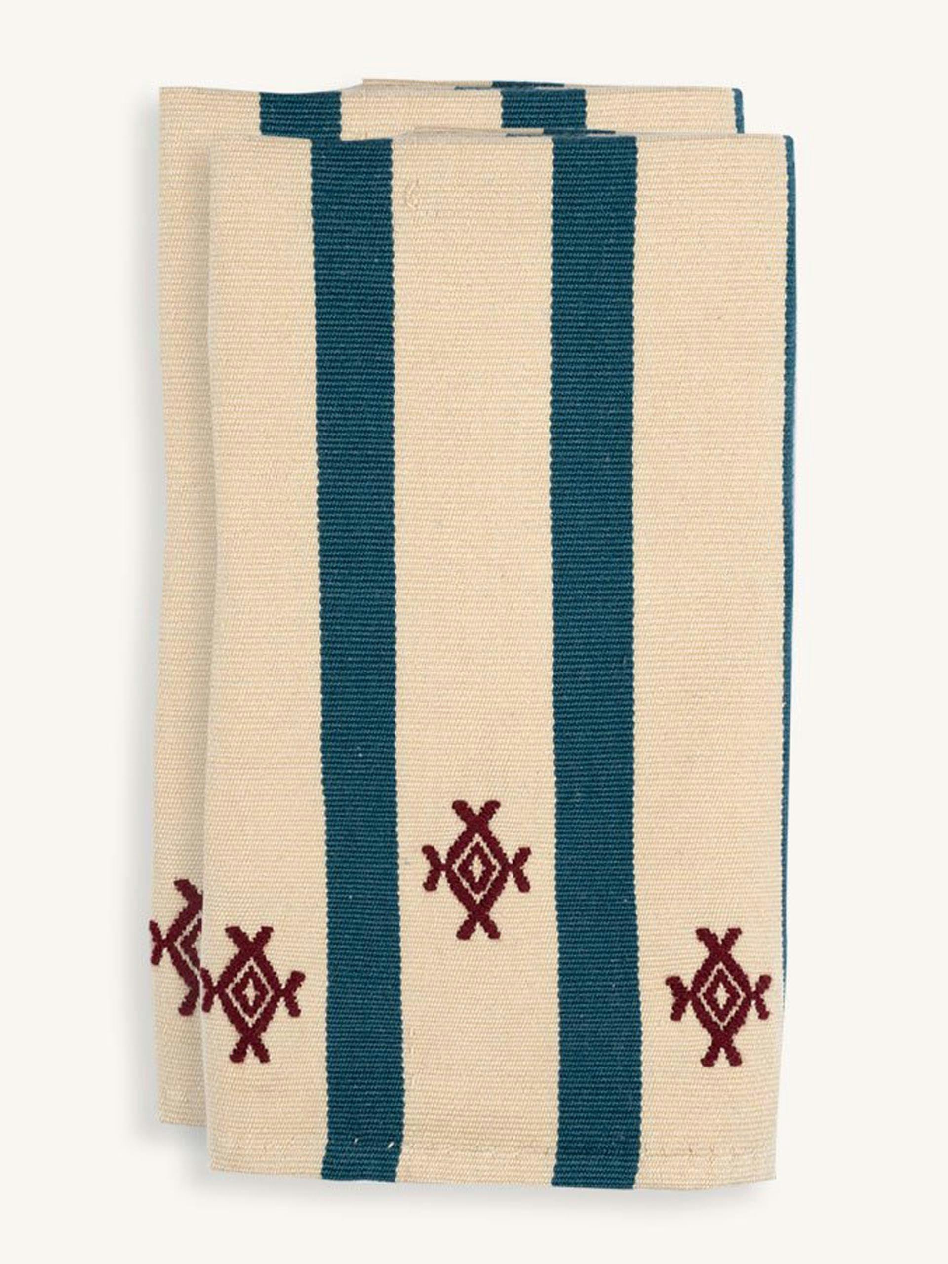 Izamna handwoven striped napkins (set of 2)