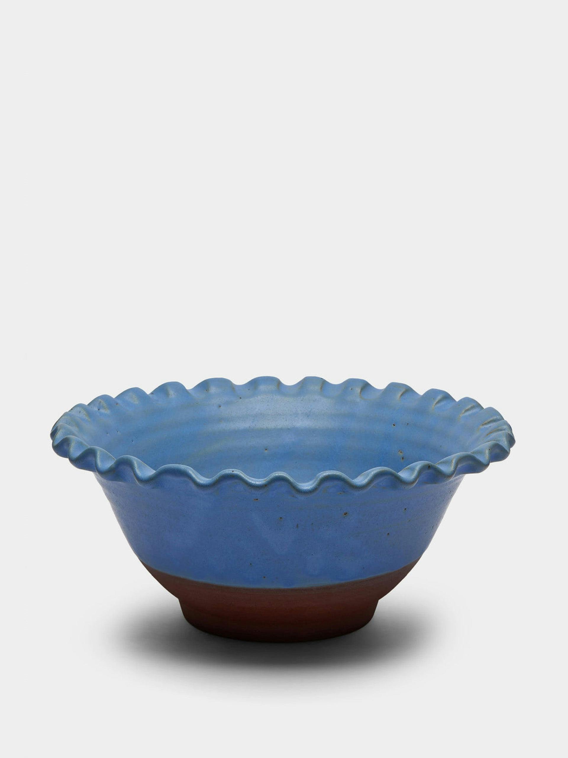Hand-glazed ceramic large serving bowl