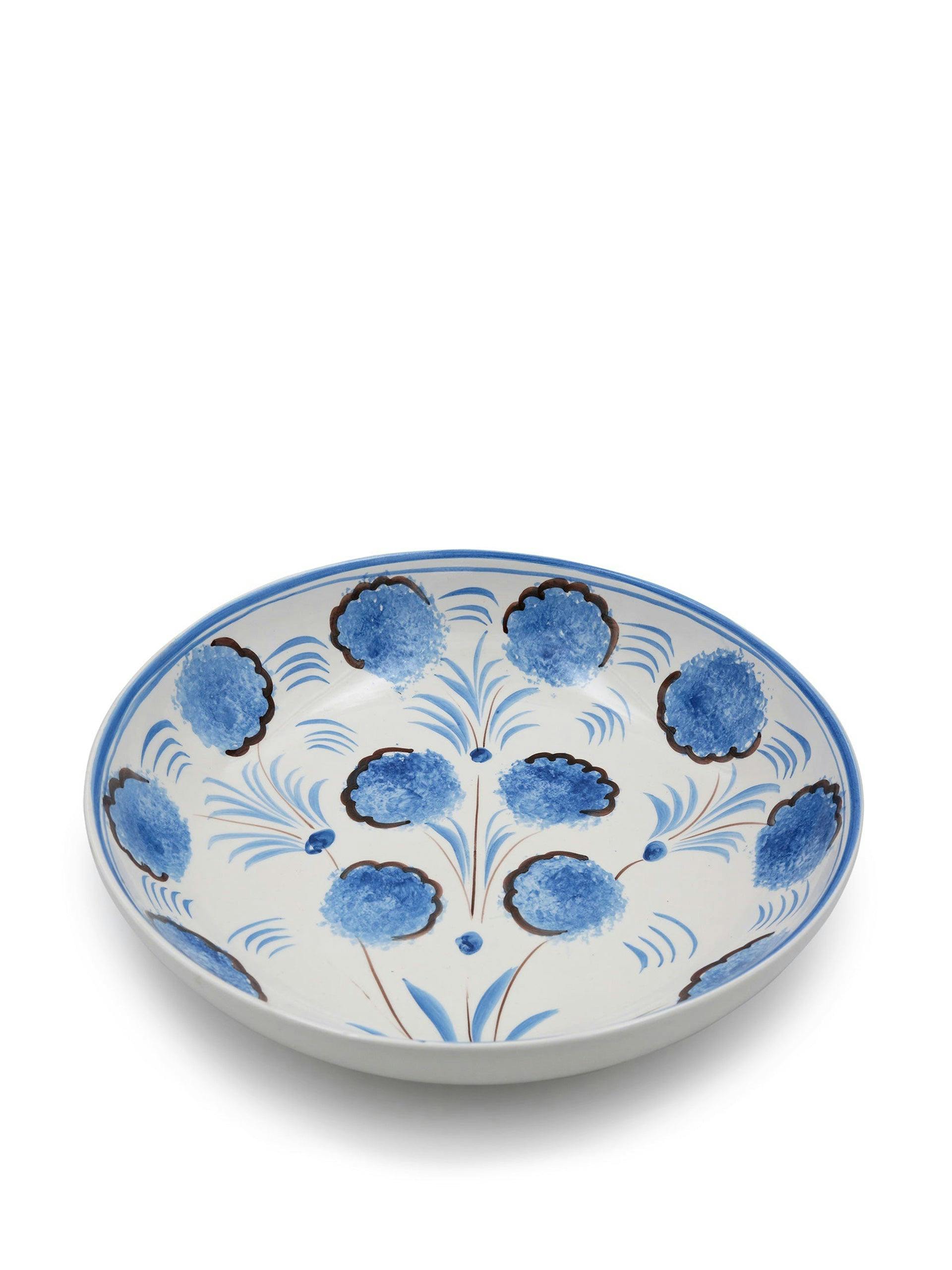 Blue flower serving bowl, small
