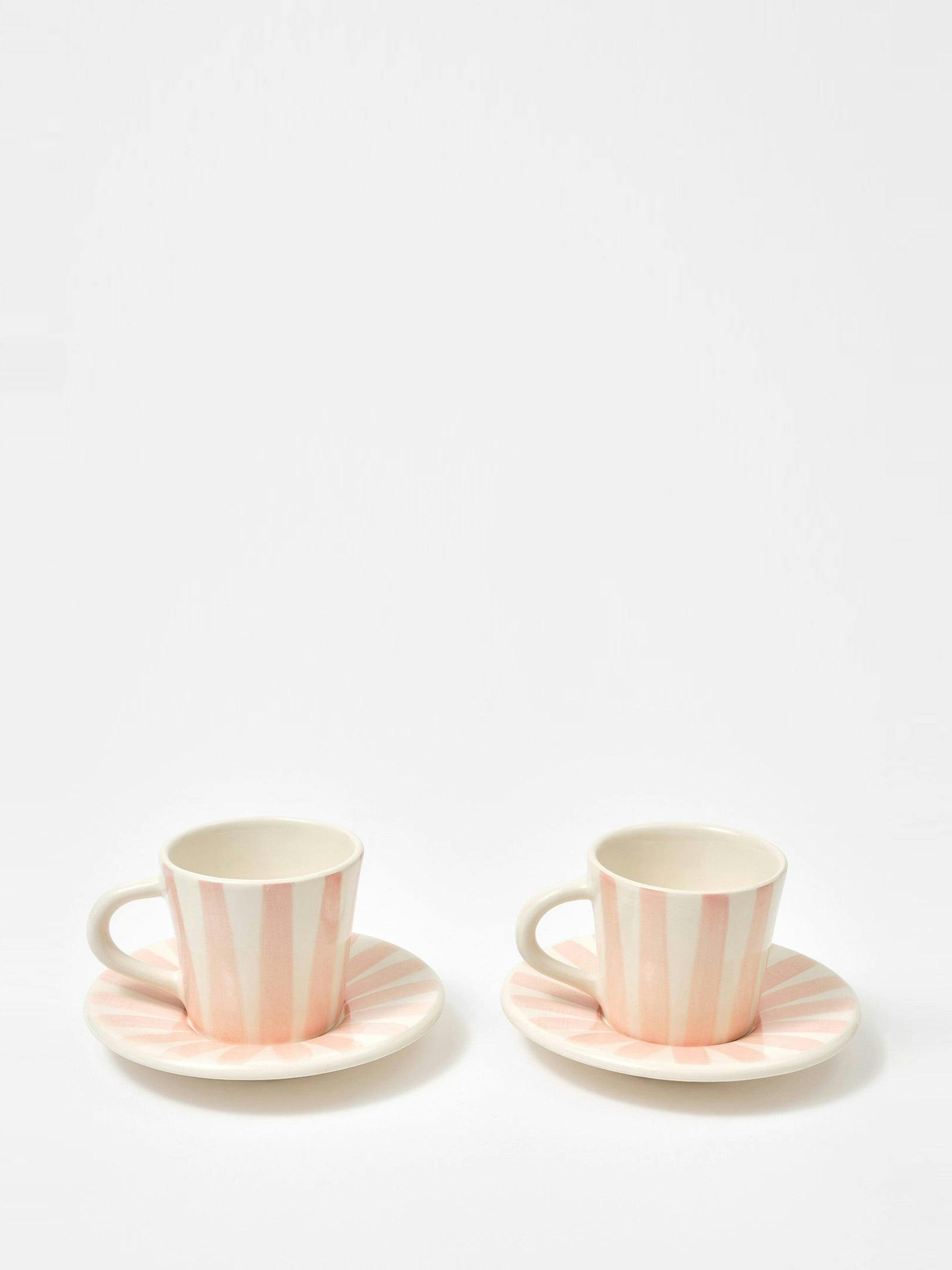 Righe espresso cups and saucers (set of 2)