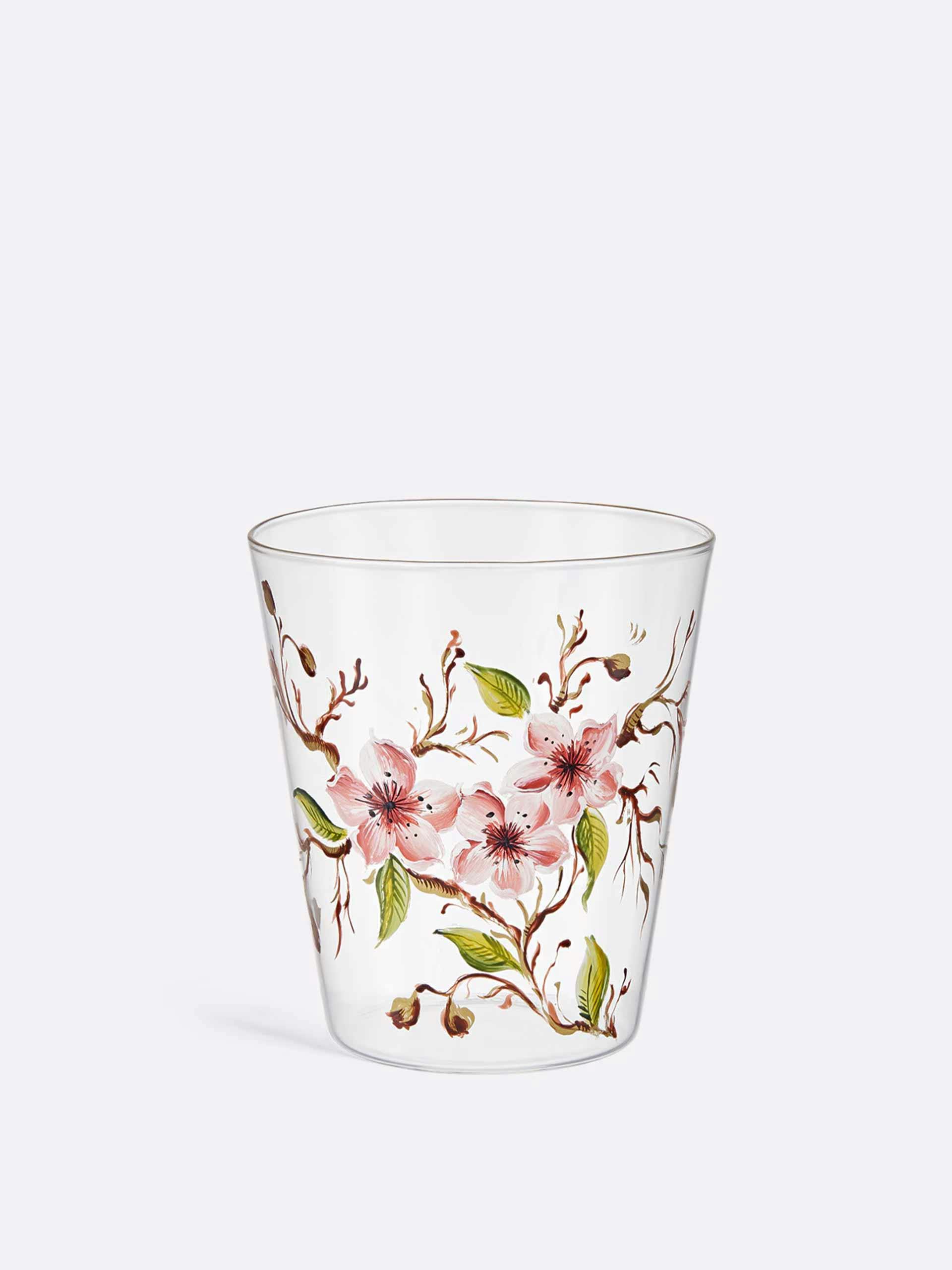 Hand-painted water glass