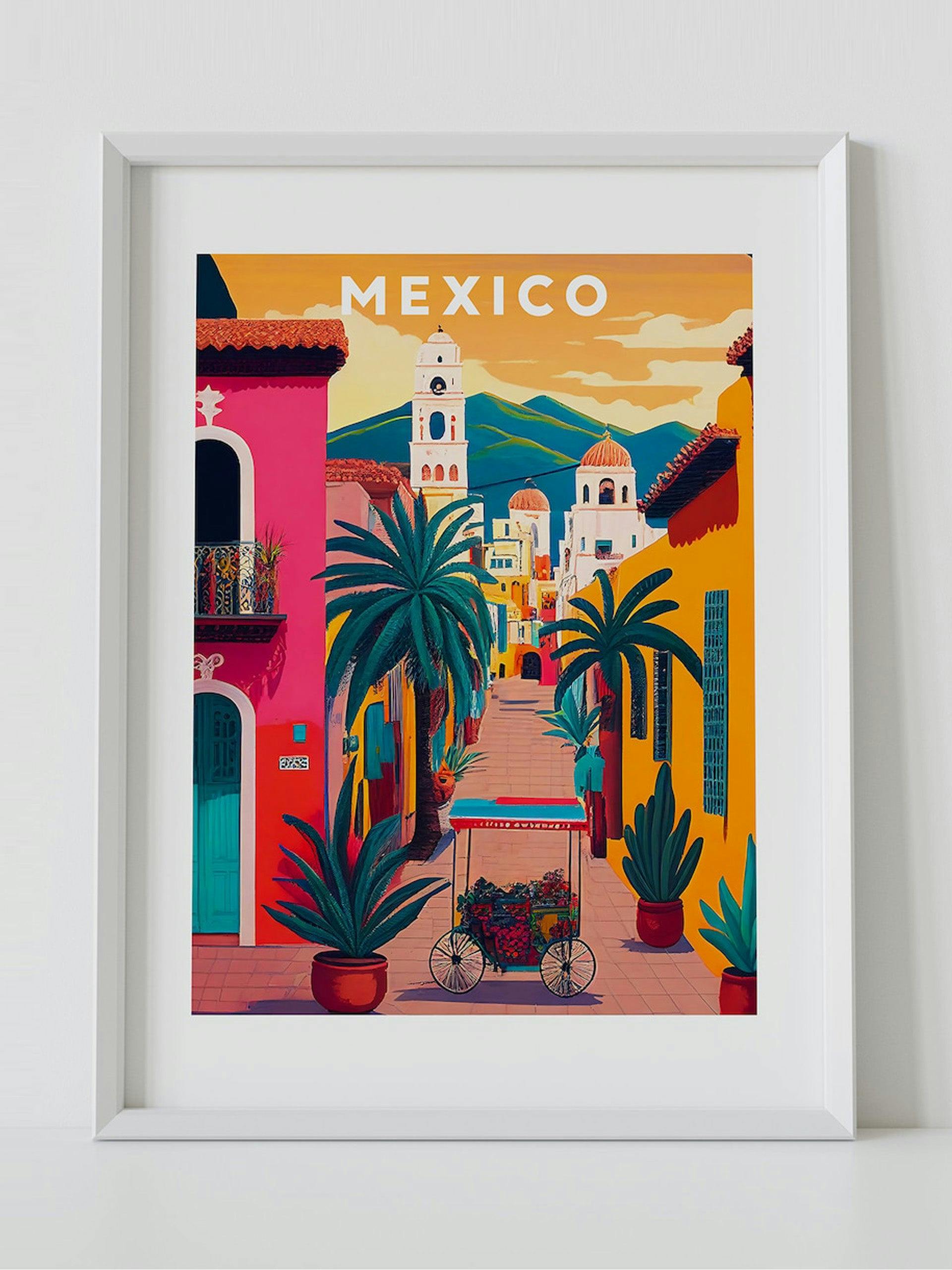Mexico coloured print