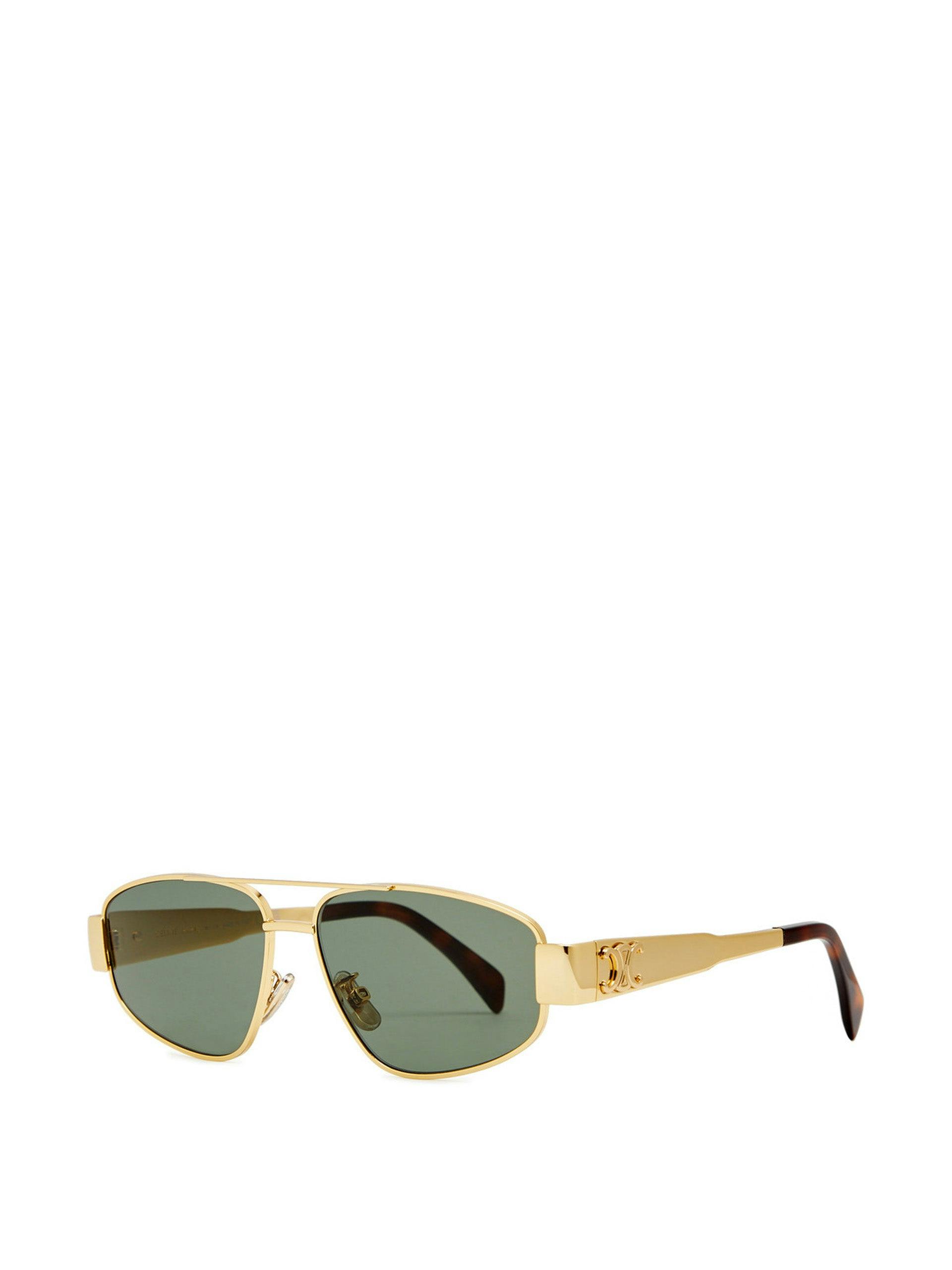 Aviator-style D-frame sunglasses