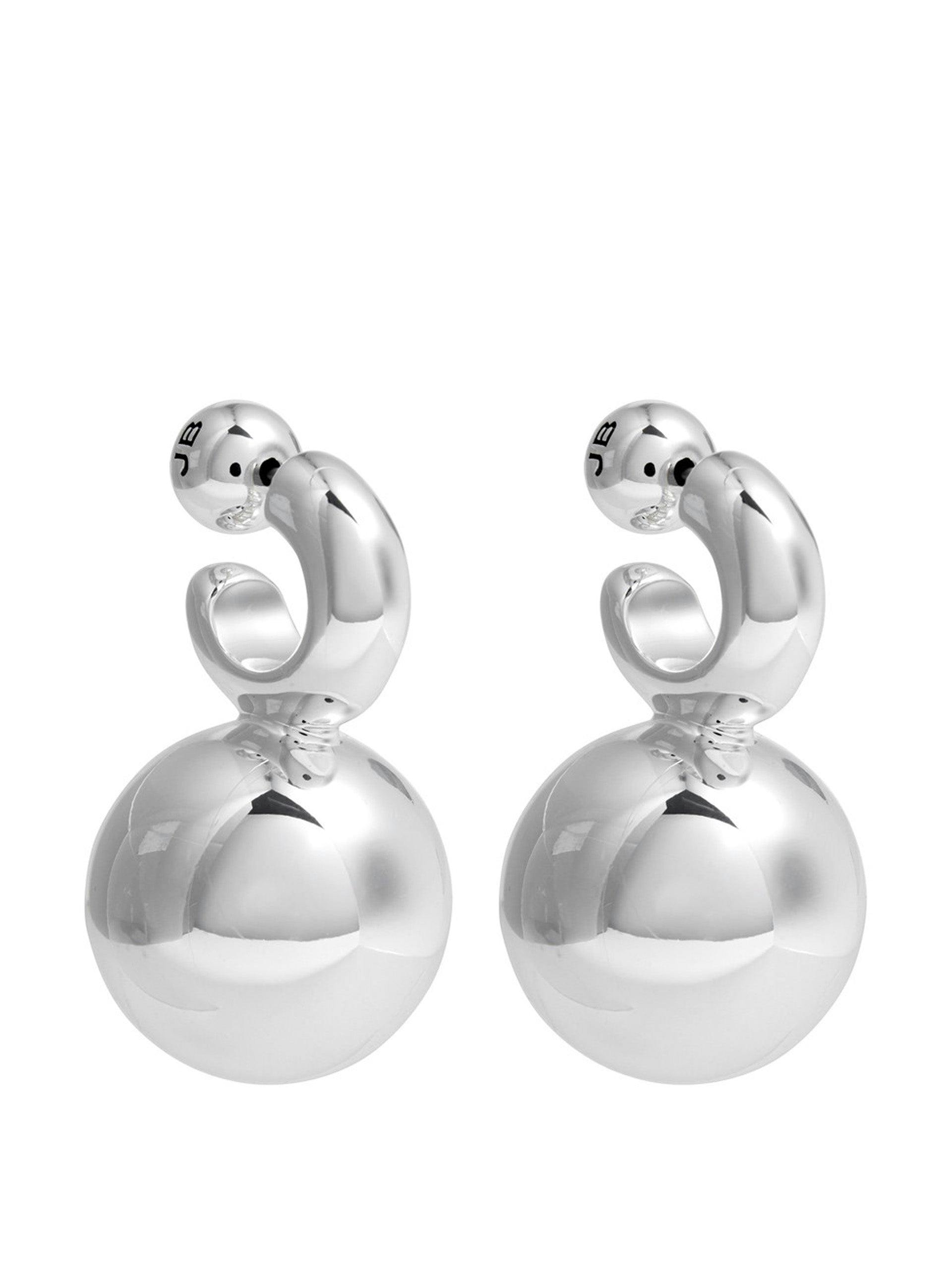 Lyra silver-dipped hoop earrings