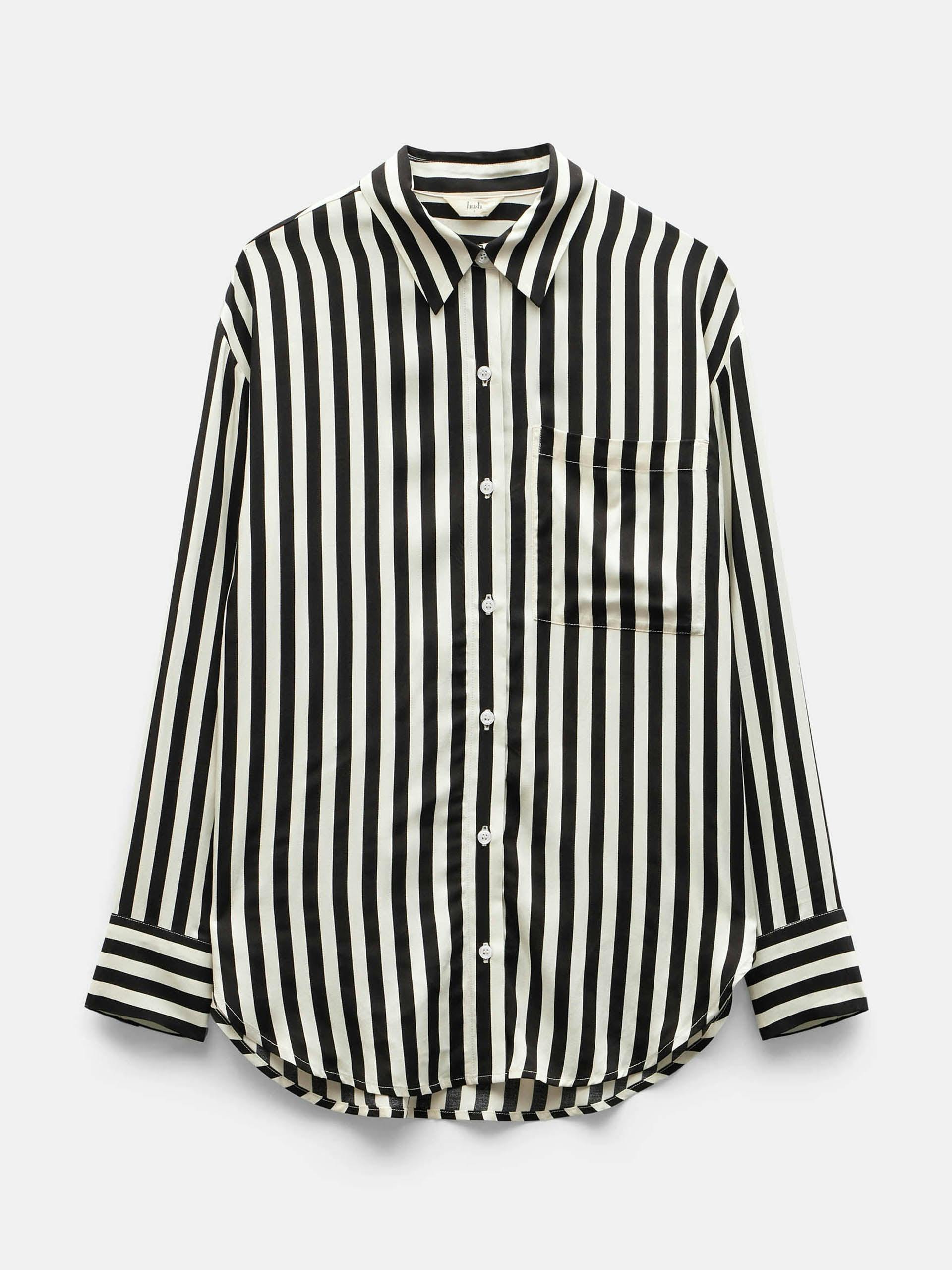 Emely oversized stripe fluid shirt