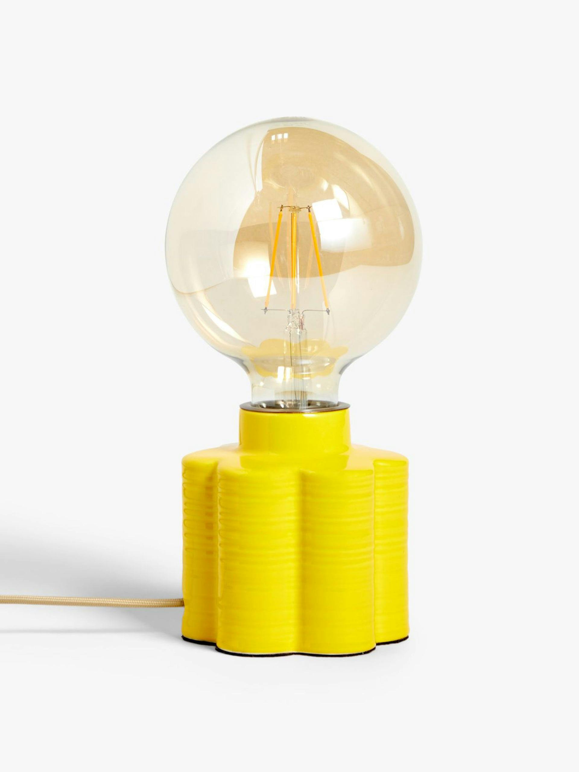 Yellow ceramic bulb holder