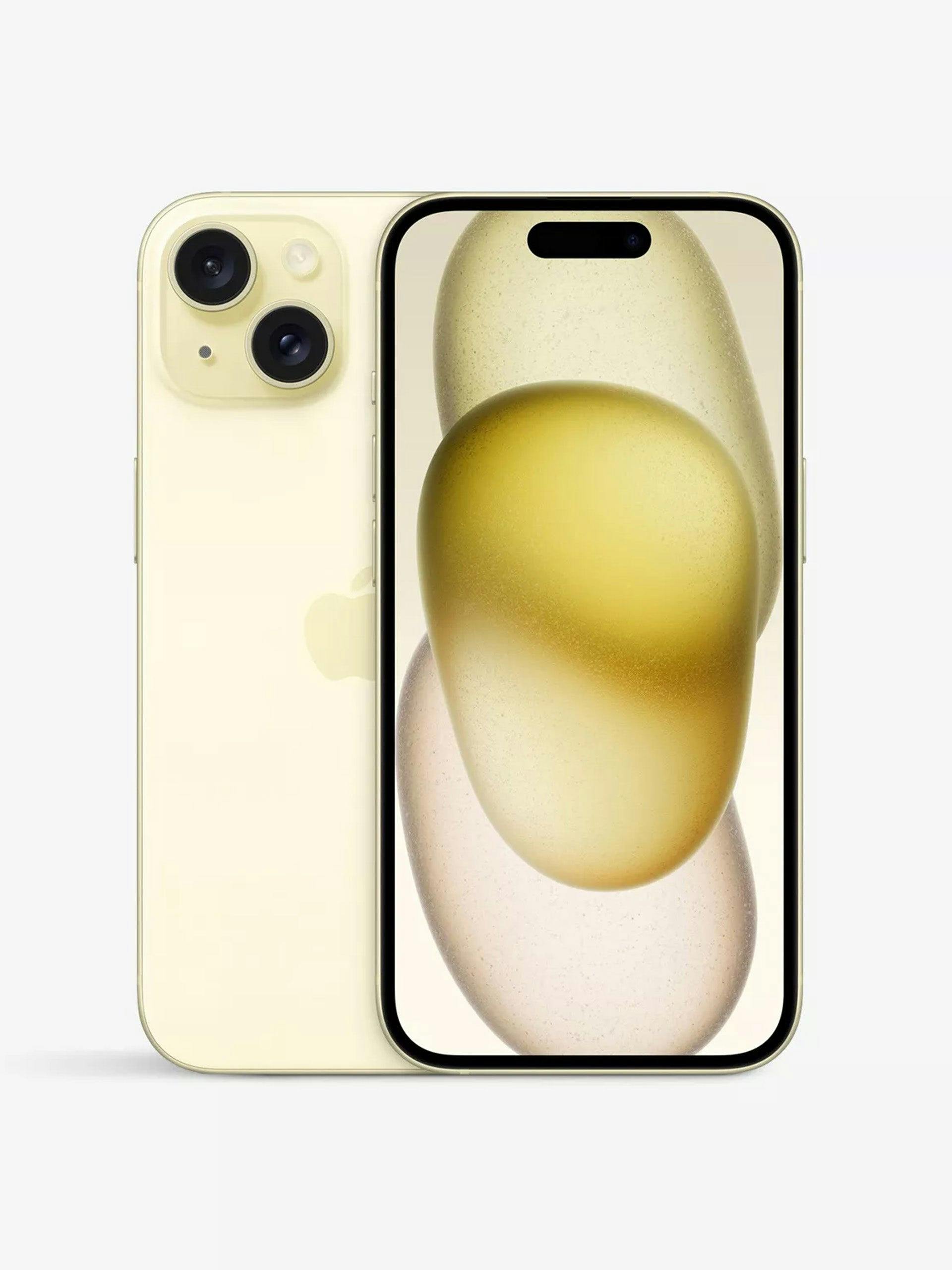 iPhone 15 in yellow