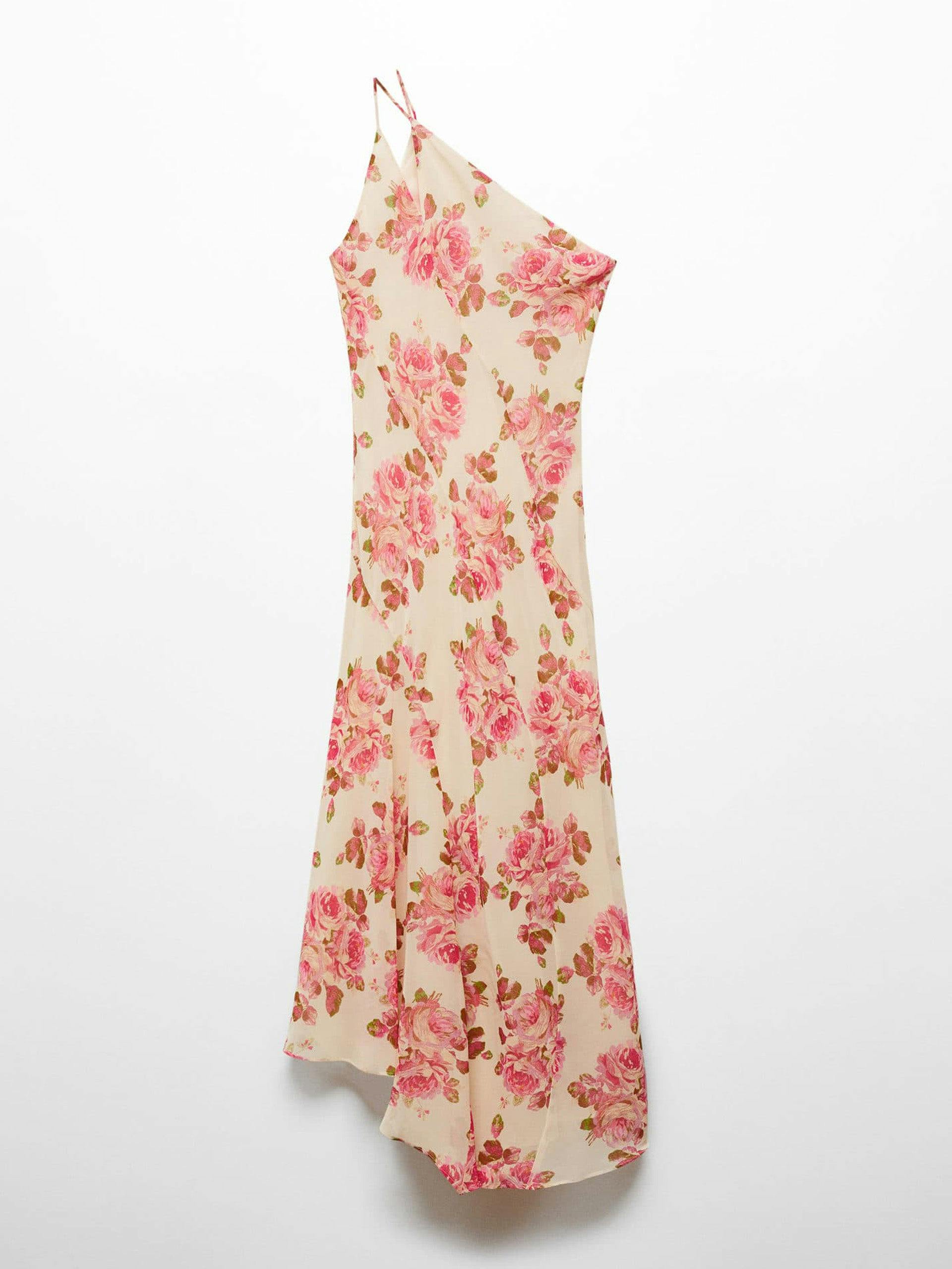 Asymmetric floral dress