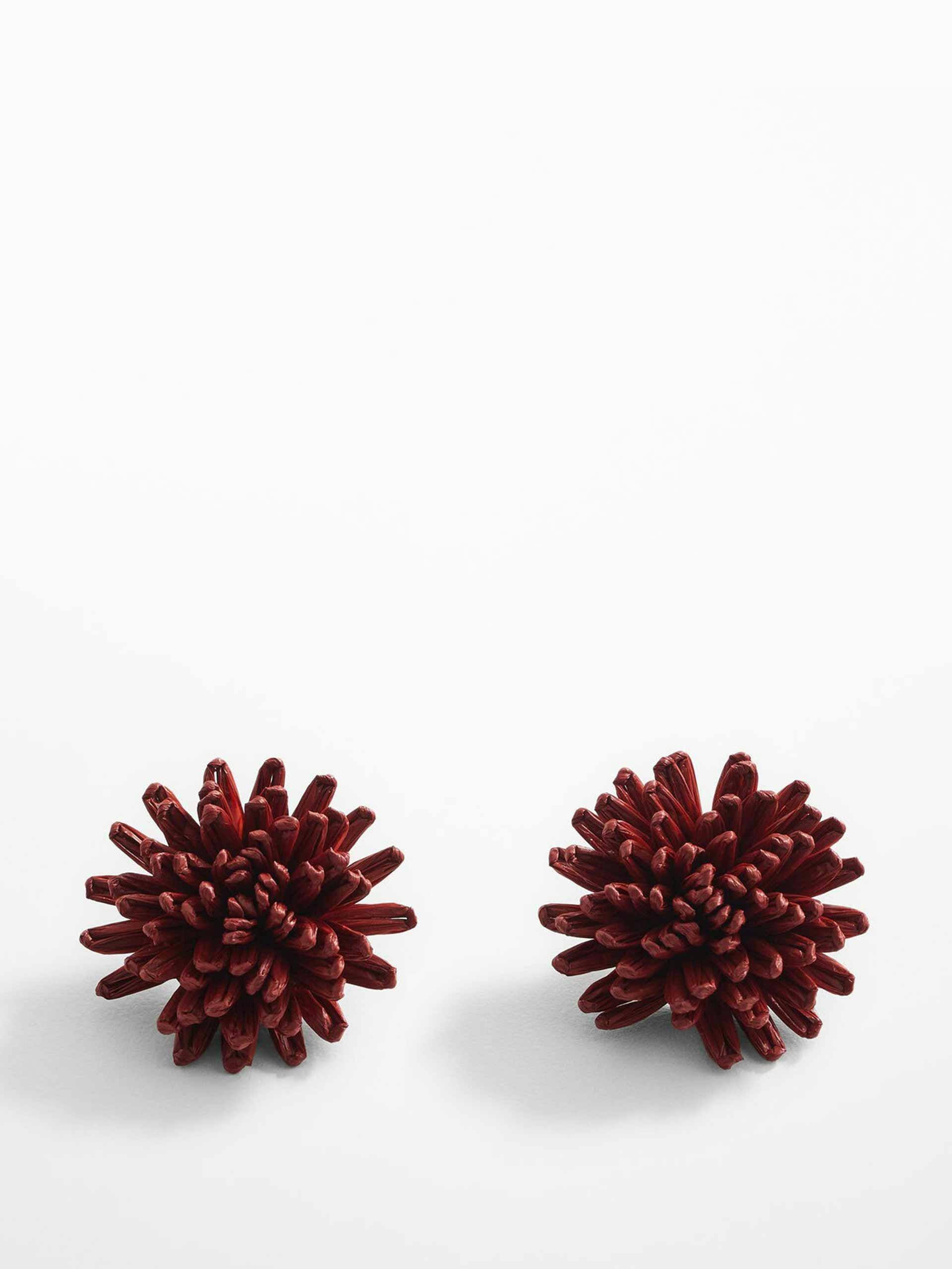 Raffia flower earrings