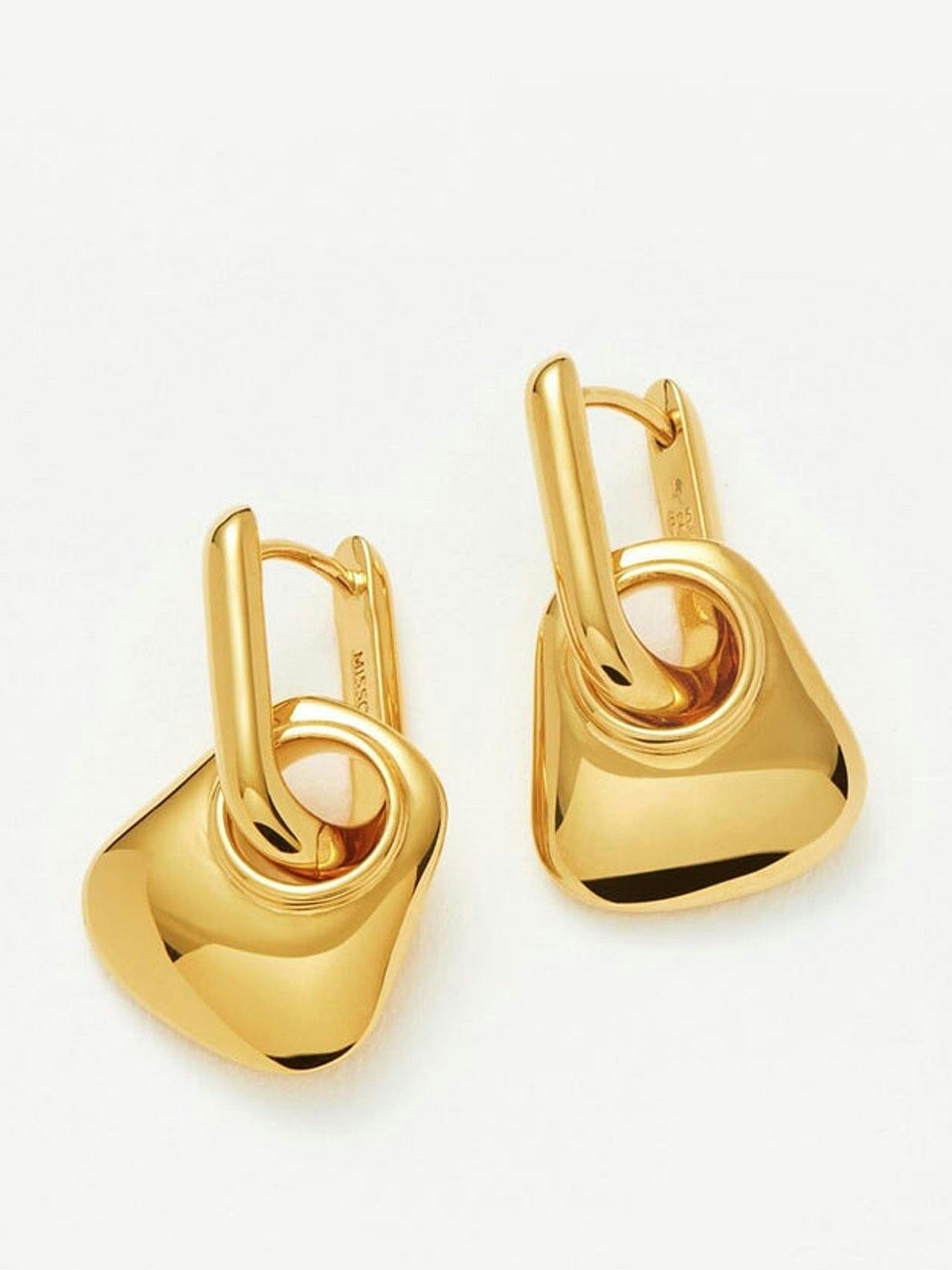 Hera mini charm hoop earrings