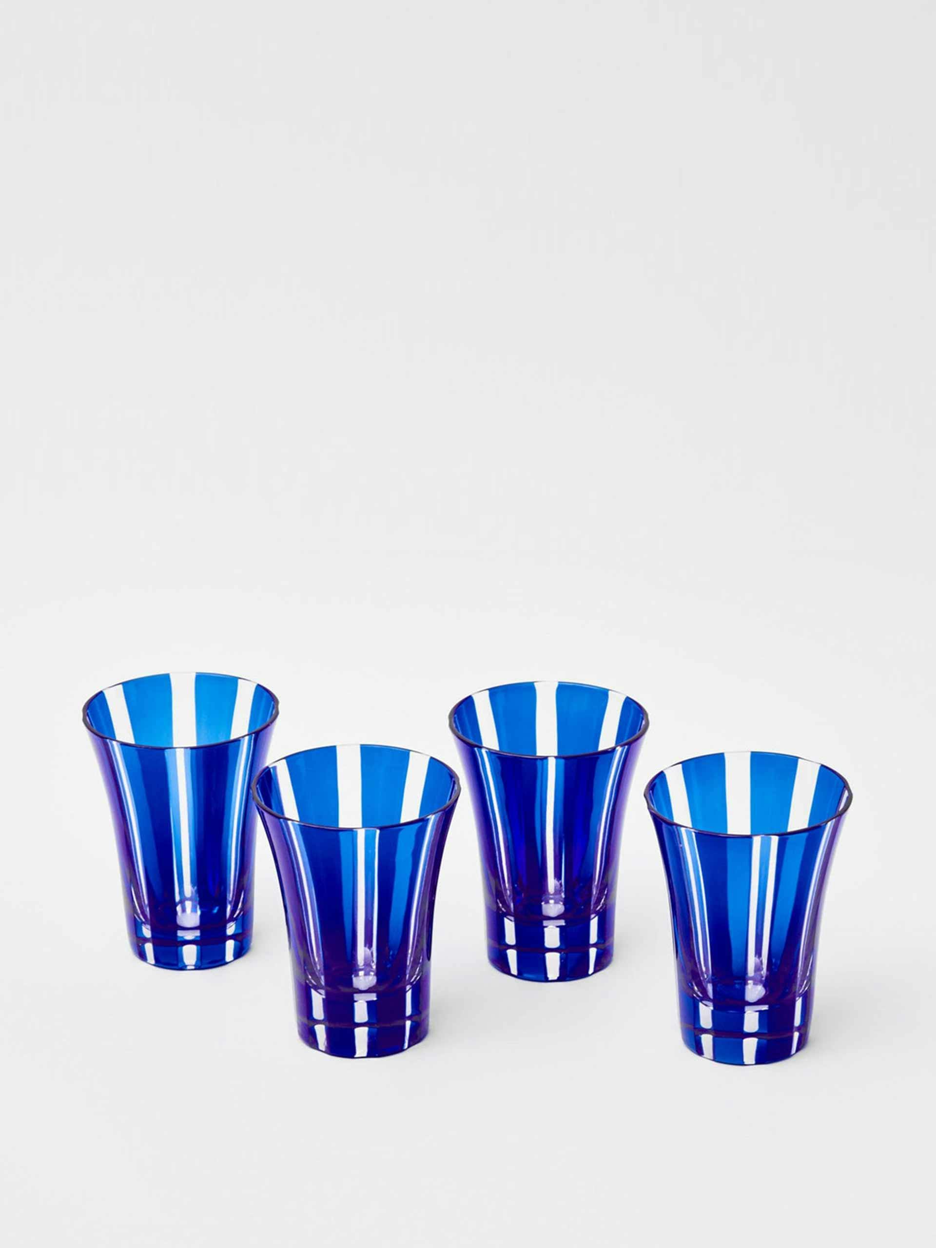 Royal blue Positano glasses (set of 4)