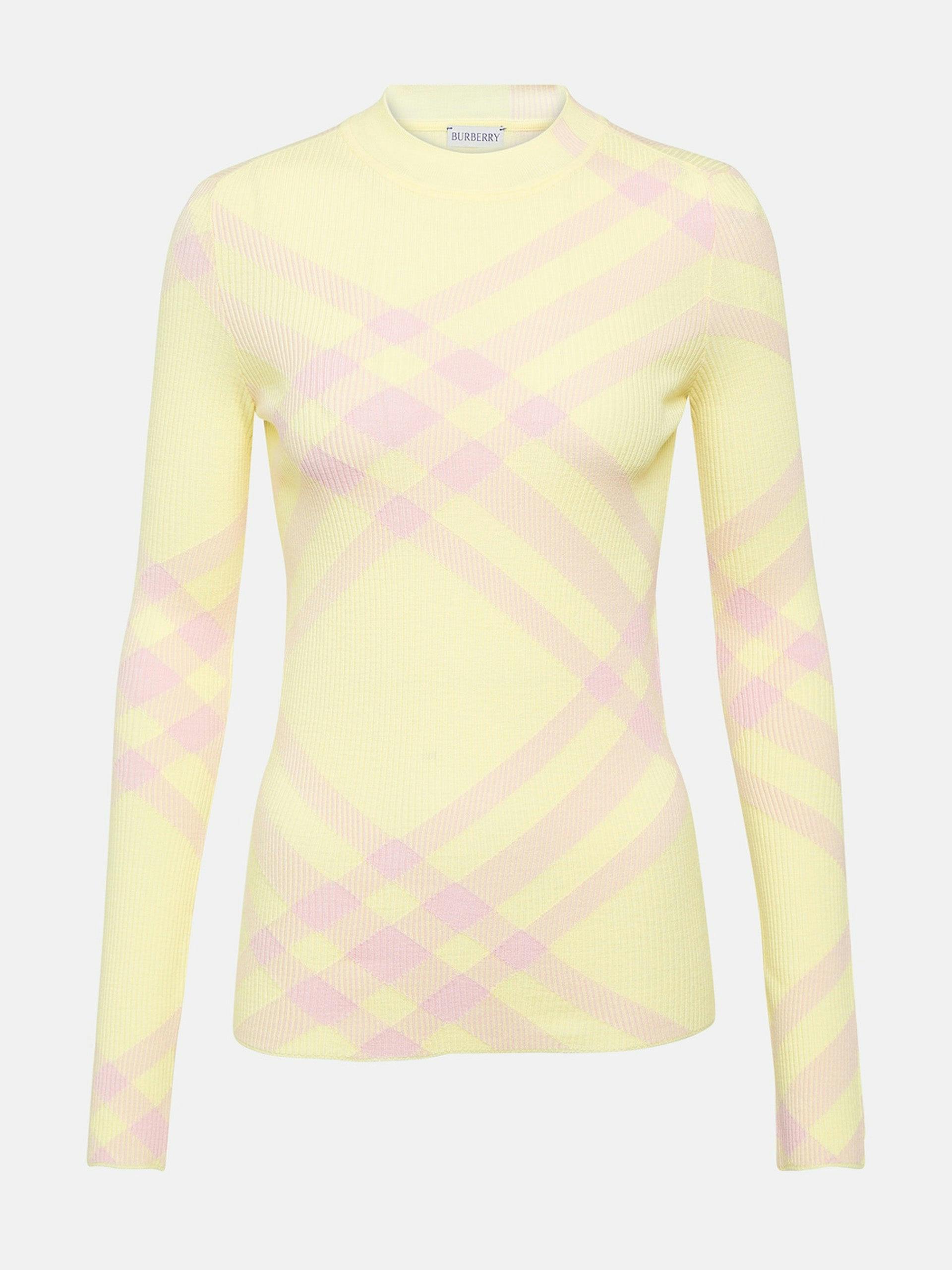 Burberry Check wool-blend top
