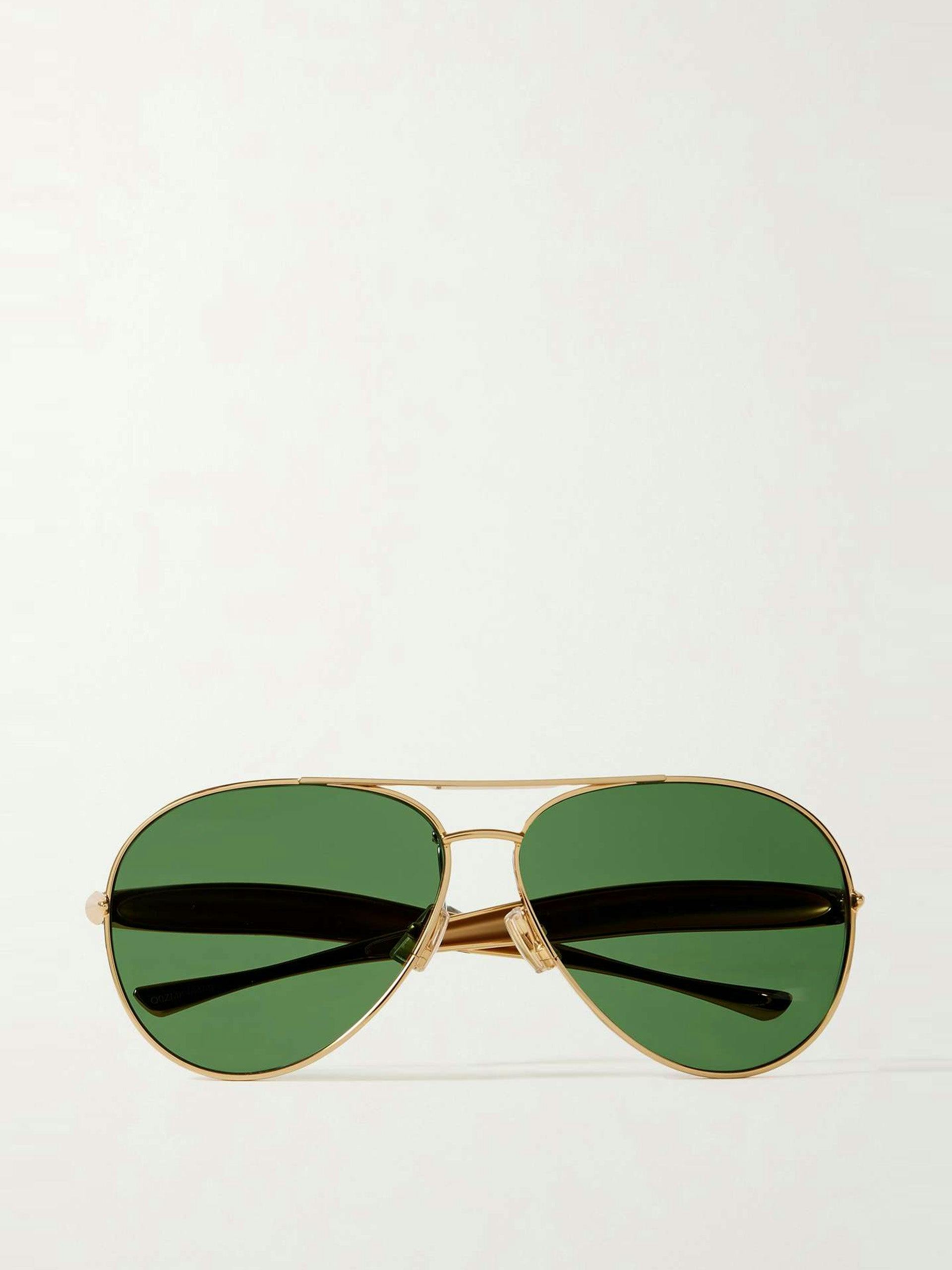 Sardine aviator-style gold-tone sunglasses