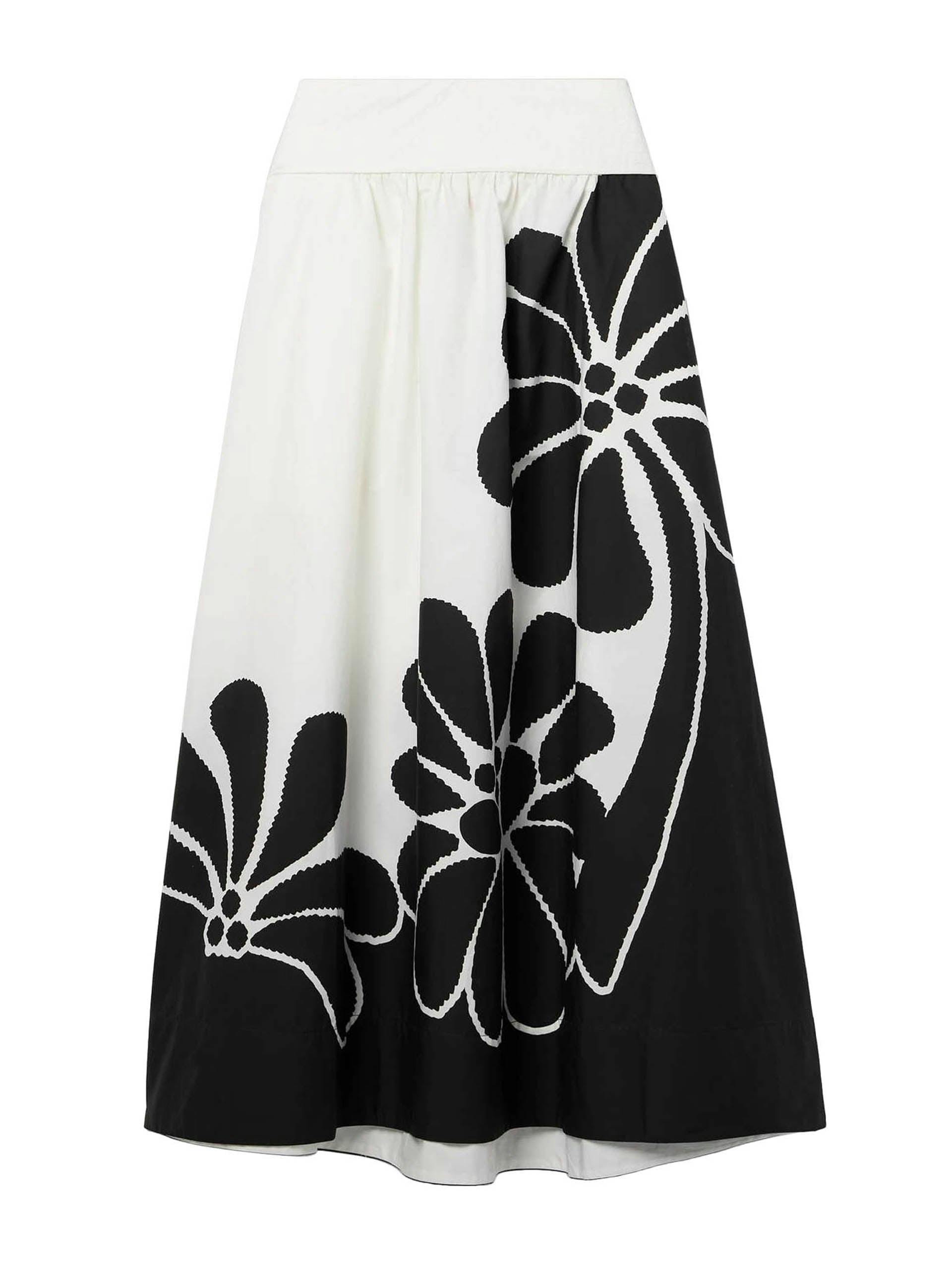 Palermo floral-print cotton-poplin maxi skirt