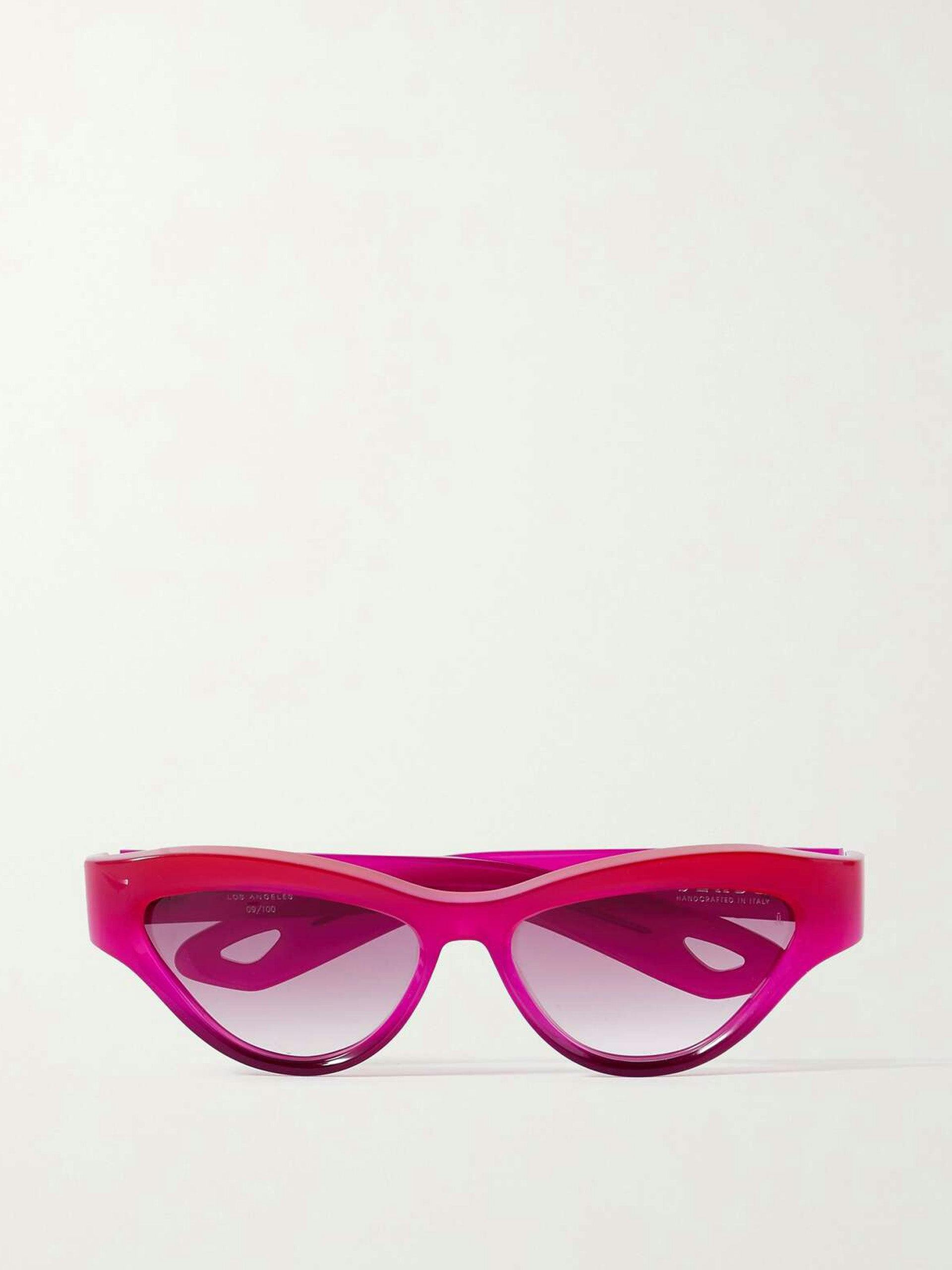 Slade cat-eye ombré acetate sunglasses
