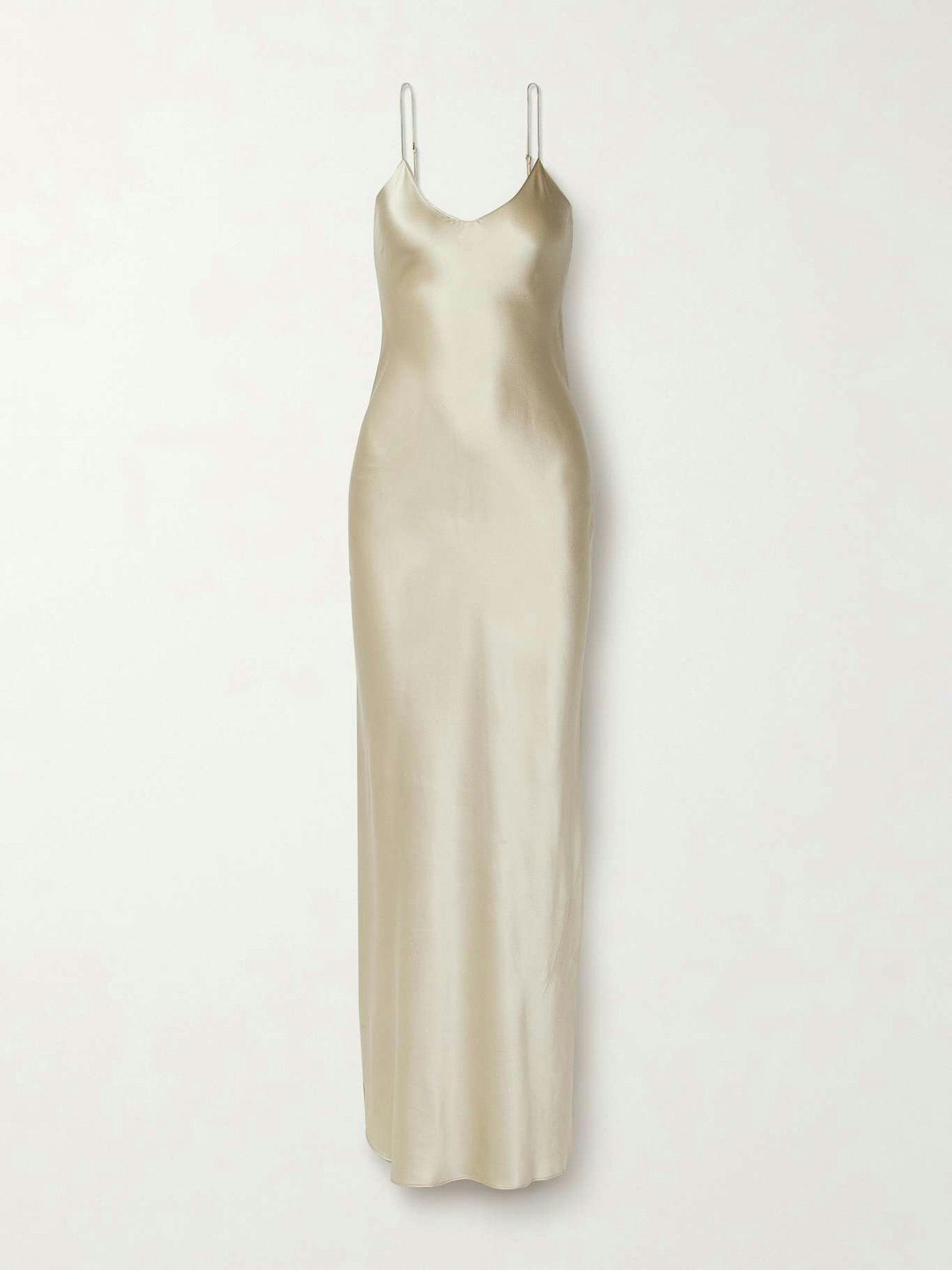 Cami silk-satin gown