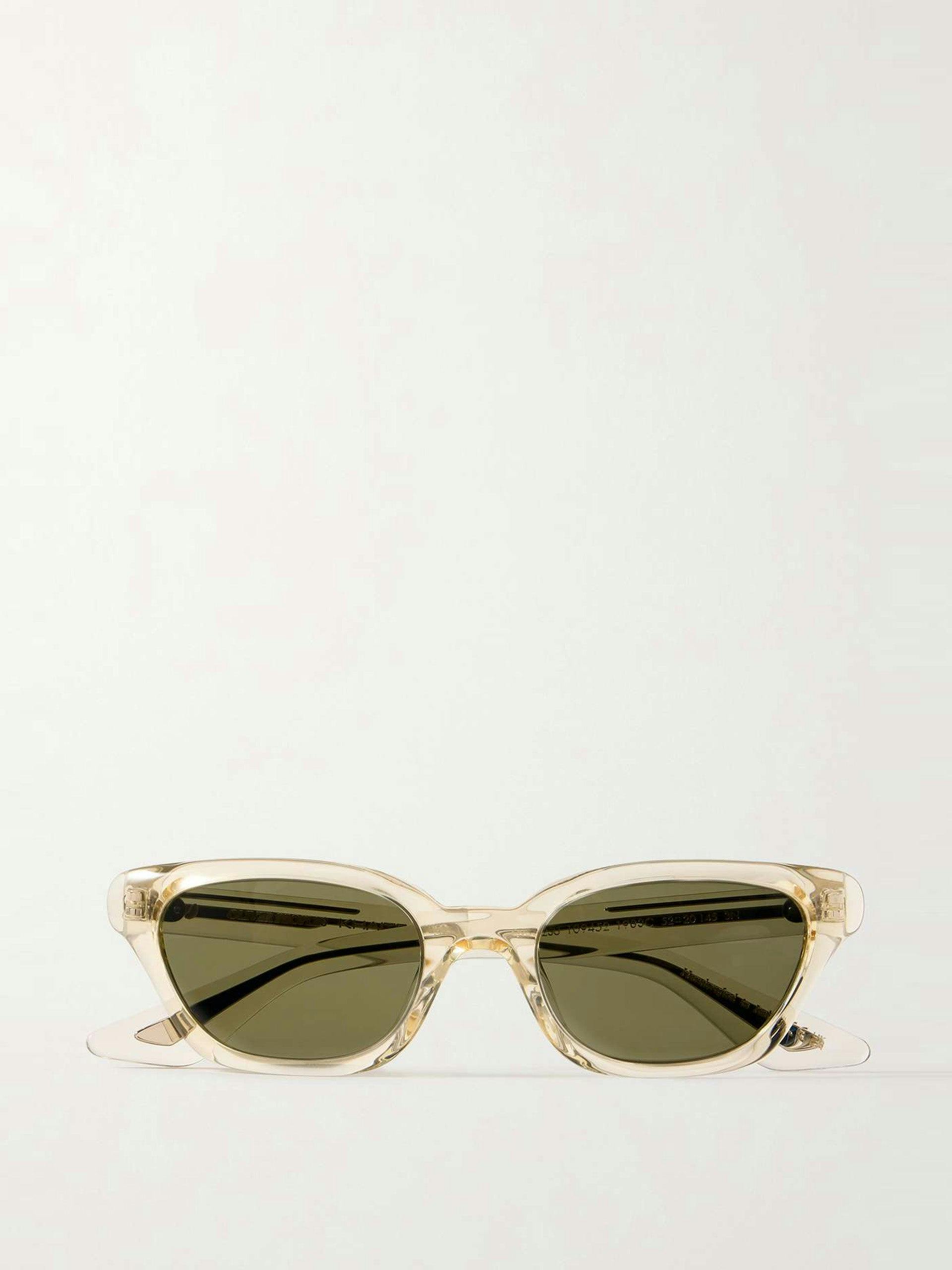 1983C cat-eye acetate and silver-tone sunglasses
