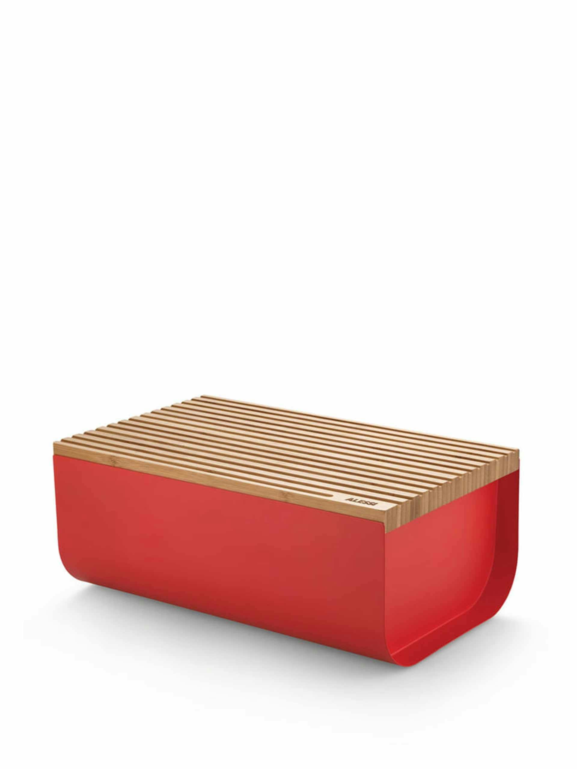 Bread box and board in red
