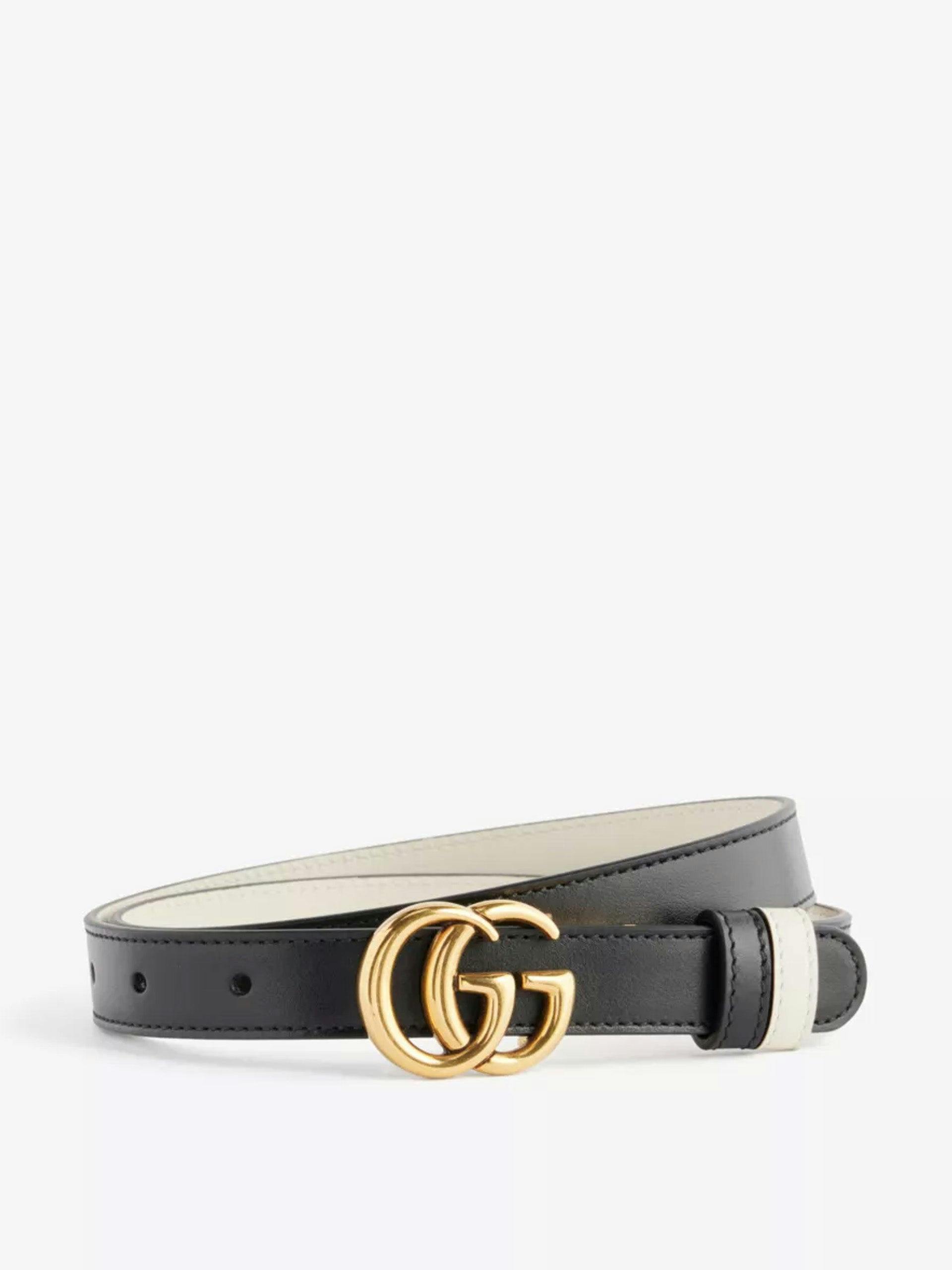 Double G reversible leather belt