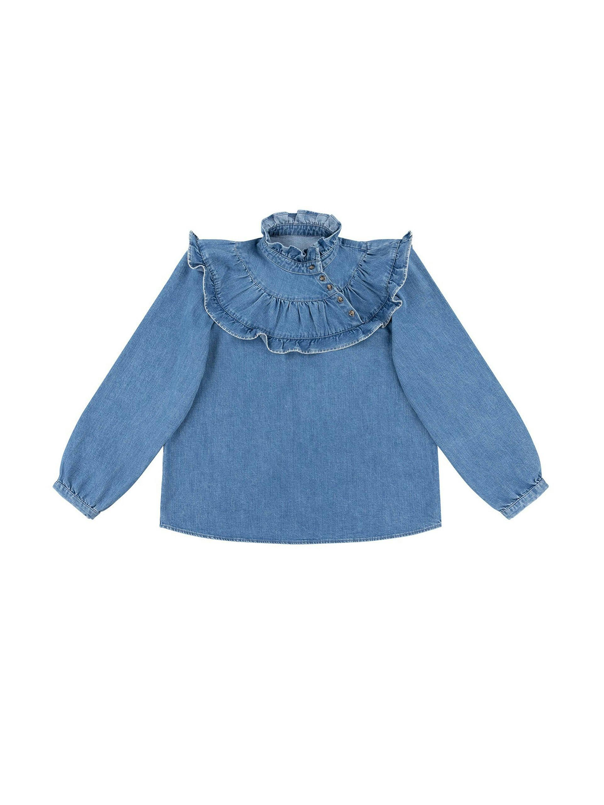 Washed indigo Victoria blouse