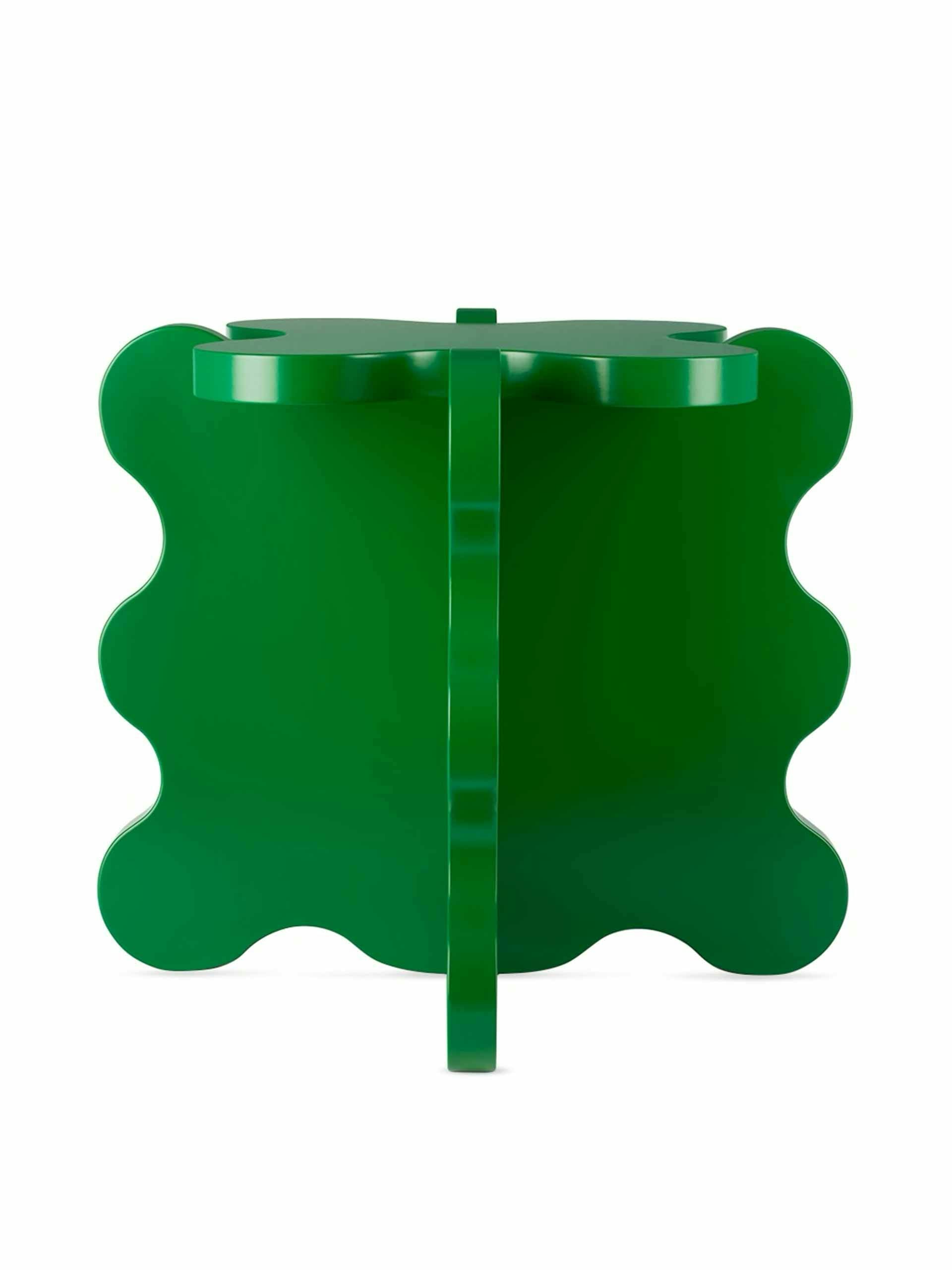 Green curvy mini side table