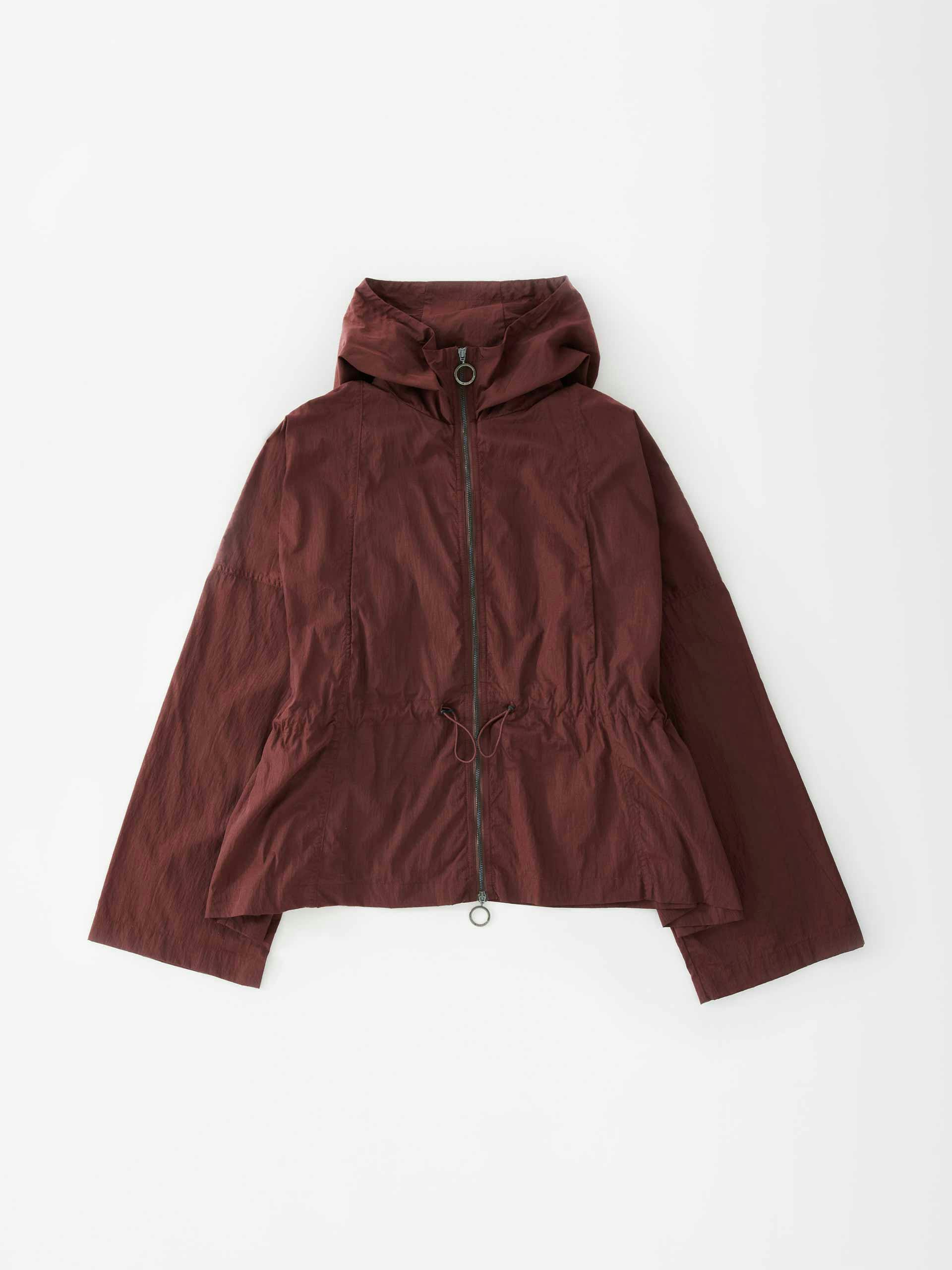 Burgundy hooded jacket