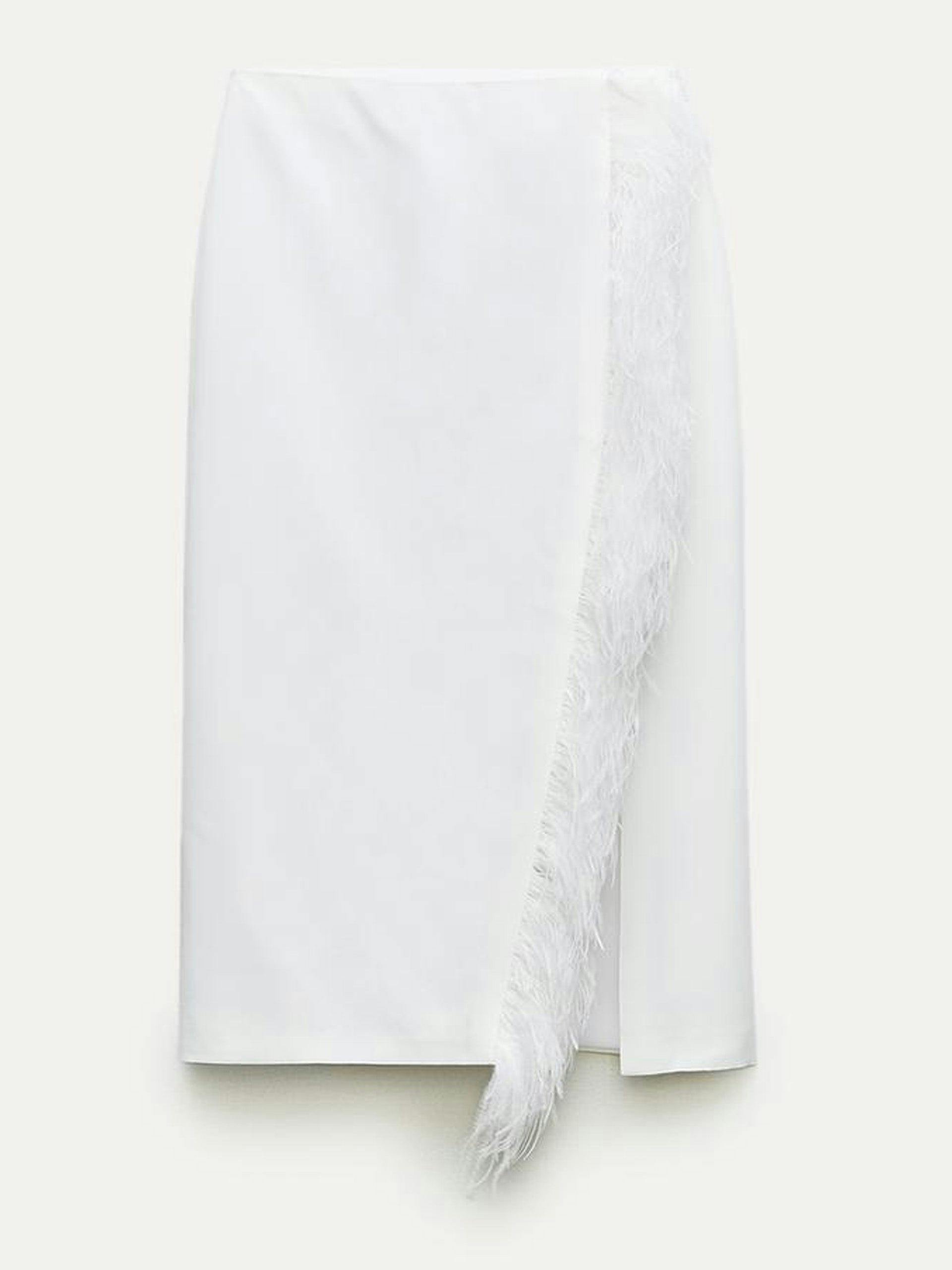 ZW Collection feather midi skirt