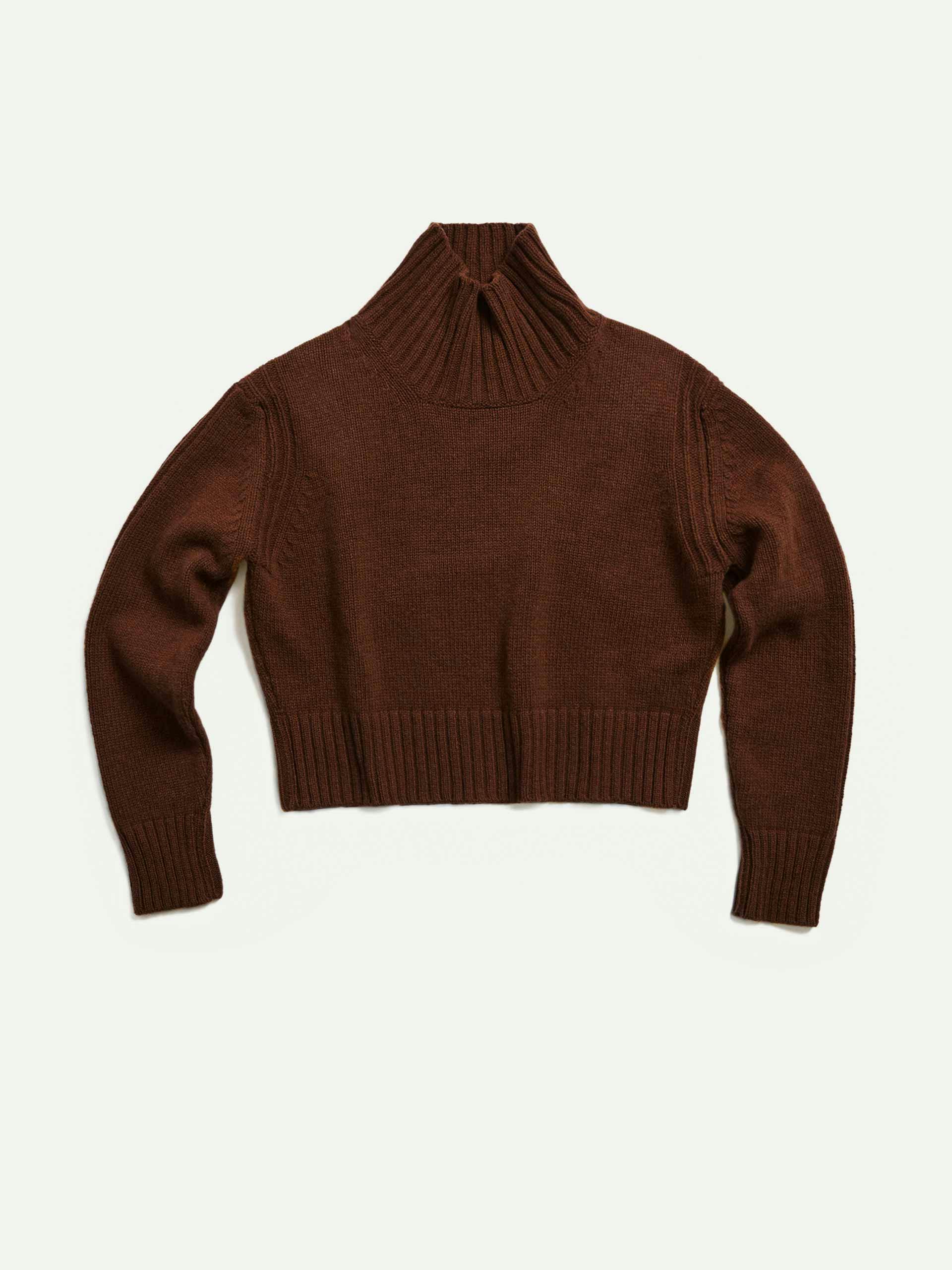Fintra lambswool cropped high-neck jumper