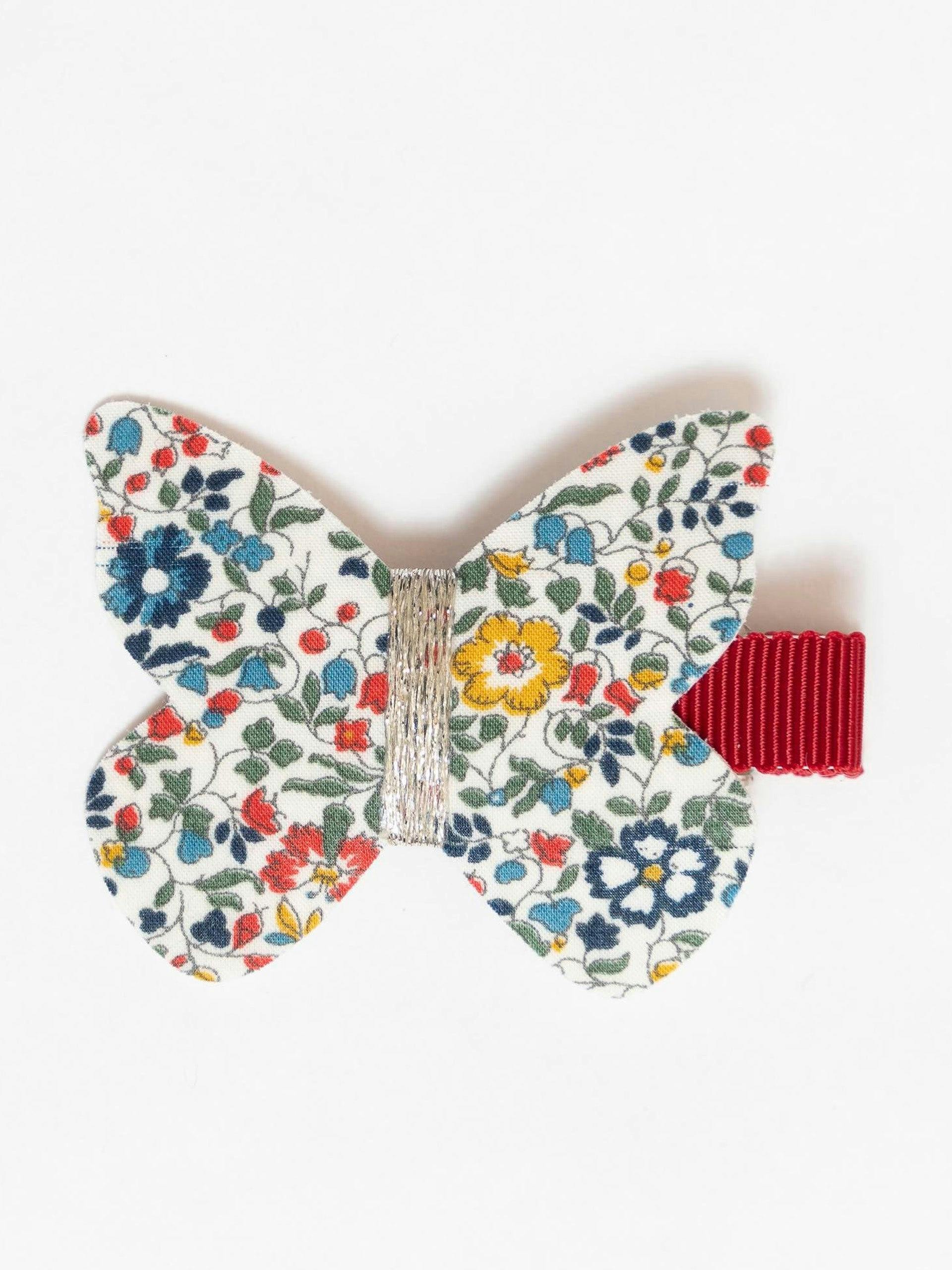 Liberty Katie&Millie print butterfly hairclip
