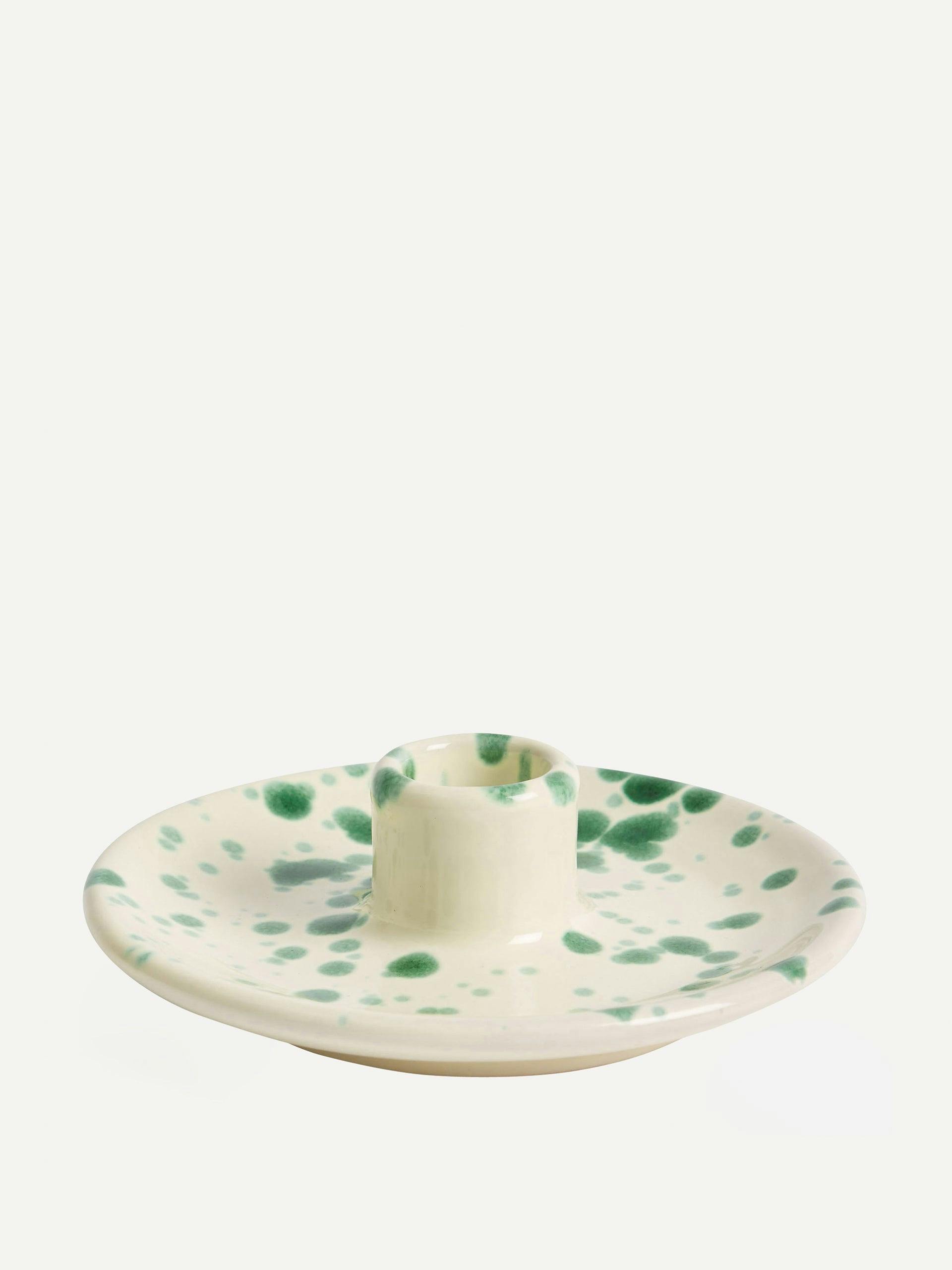 Candle holder in pistachio