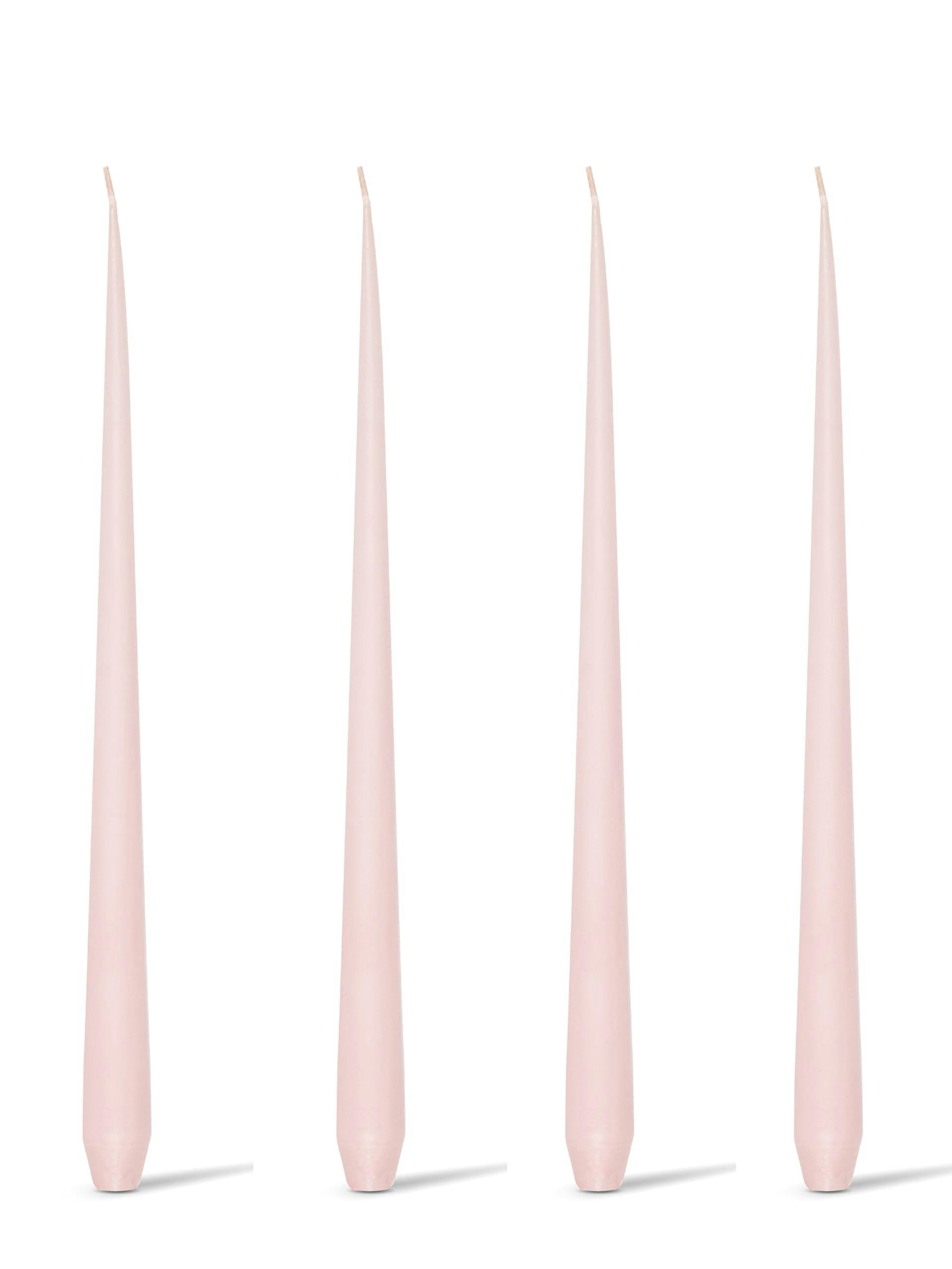 Rosewater dinner candles (set of 4)