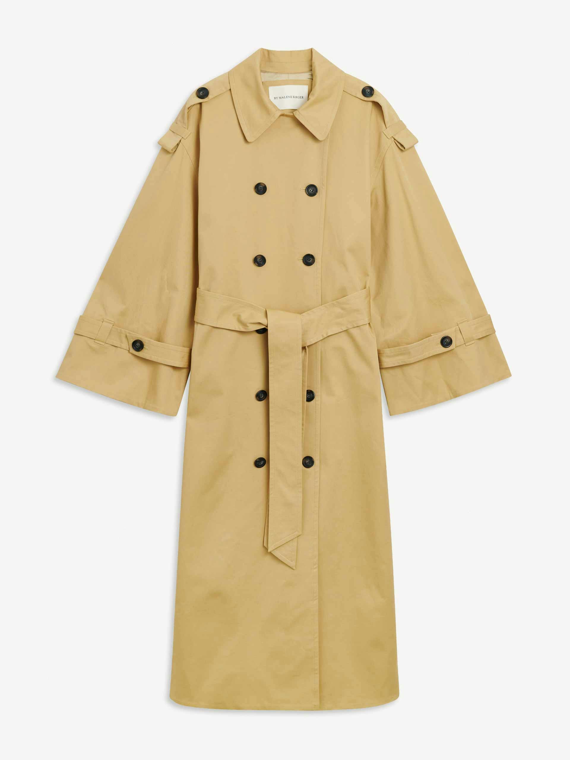 Oversized belted trench coat
