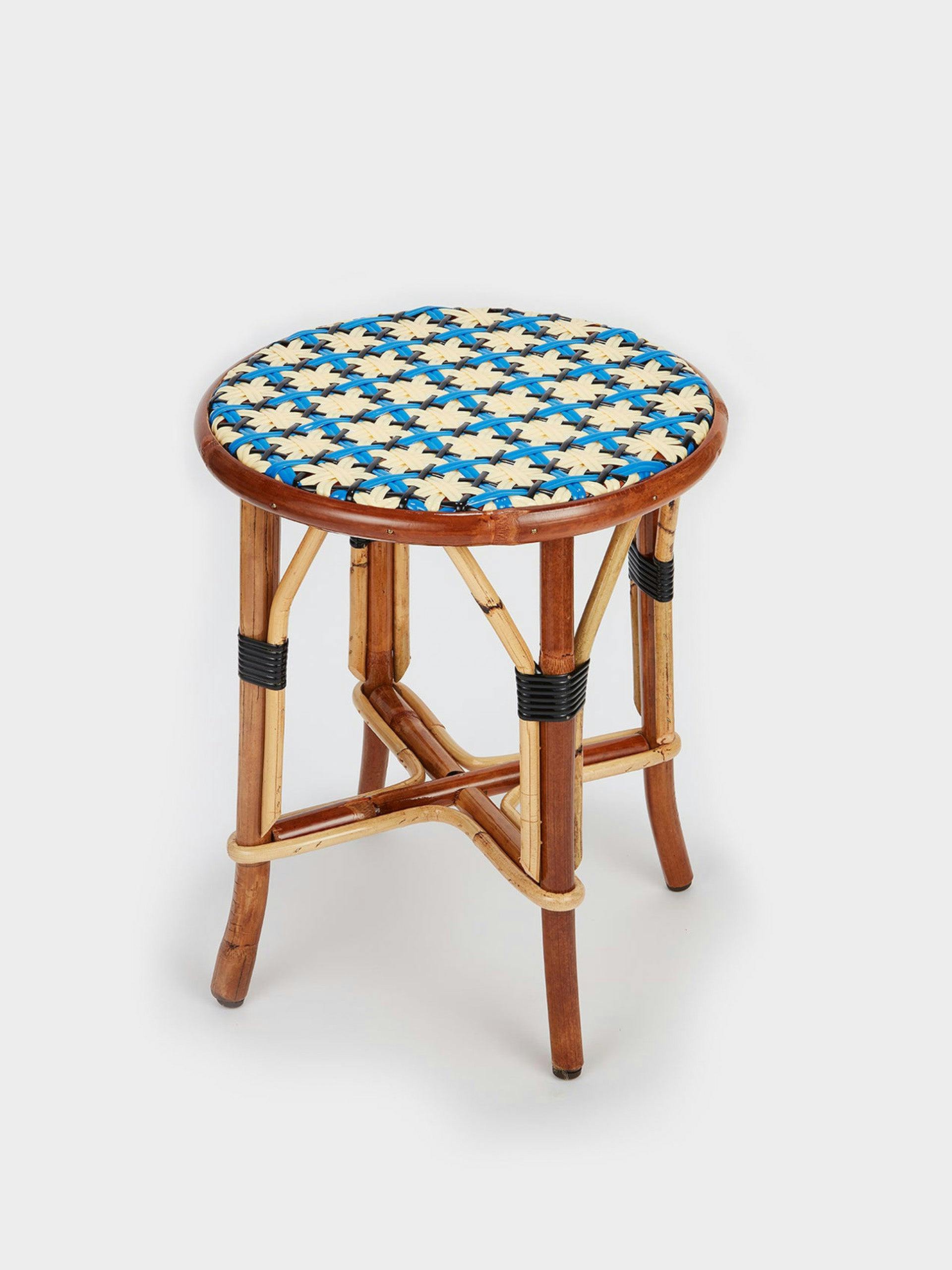 Brasserie inspired rattan stool