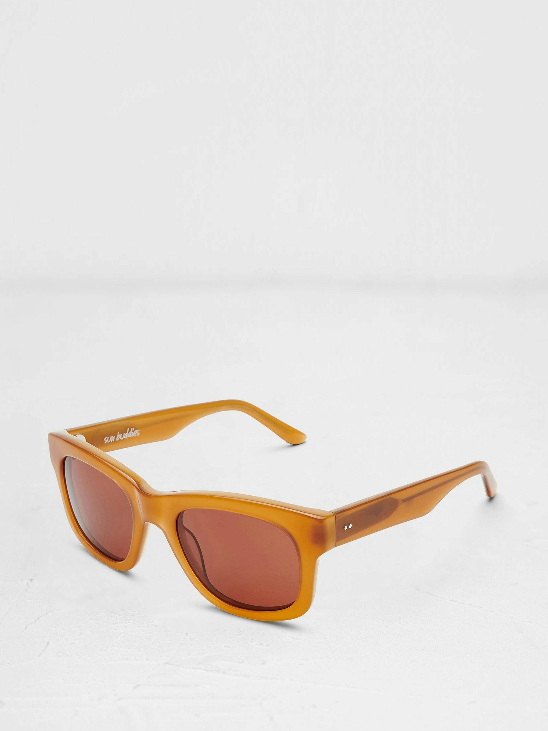 Orange acetate wayfarer sunglasses