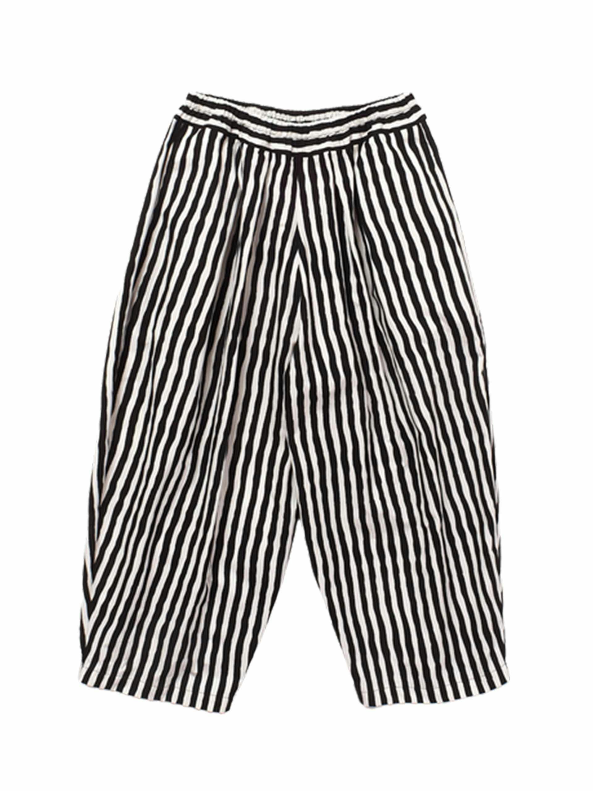 Striped baggy shorts