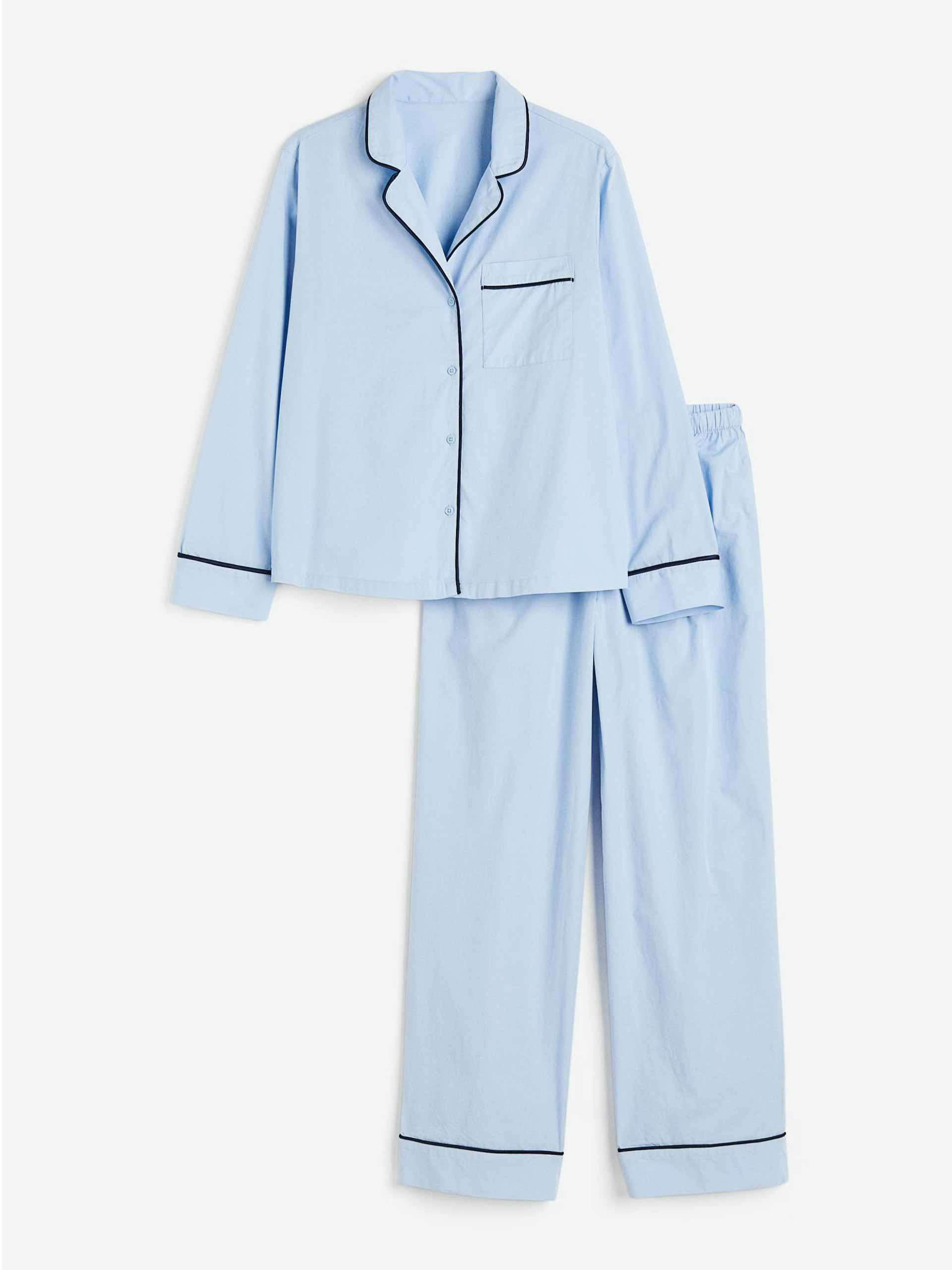 Cotton pyjama shirt and bottoms set
