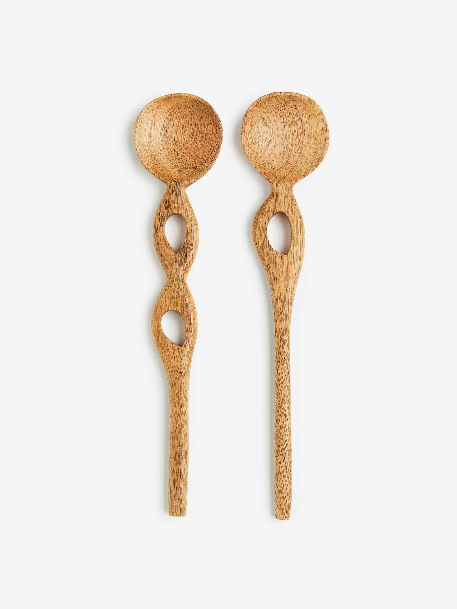 Wooden serving spoons (set of 2)