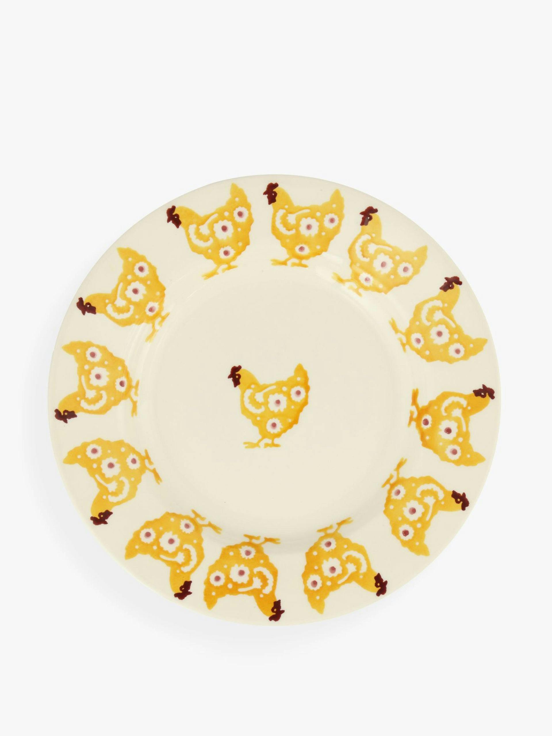 Yellow chicken side plate