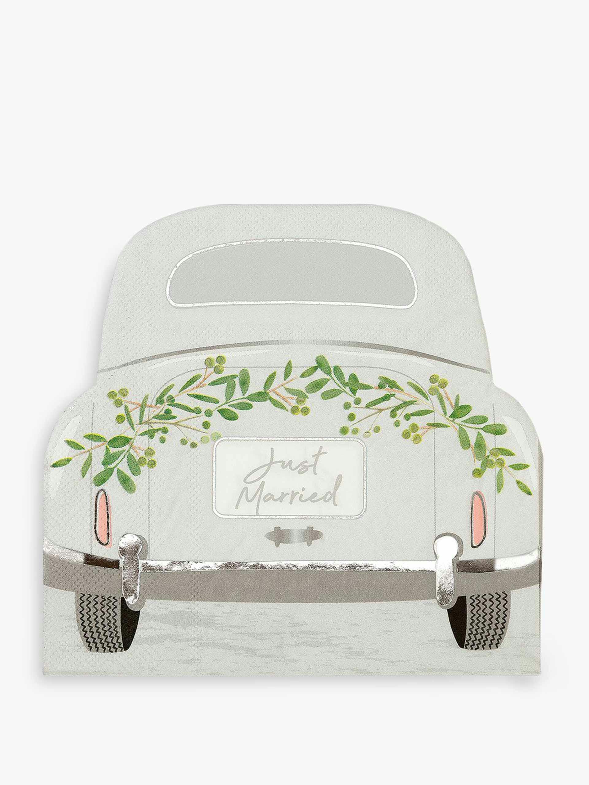 ‘Just Married’ paper napkins (pack of 16)