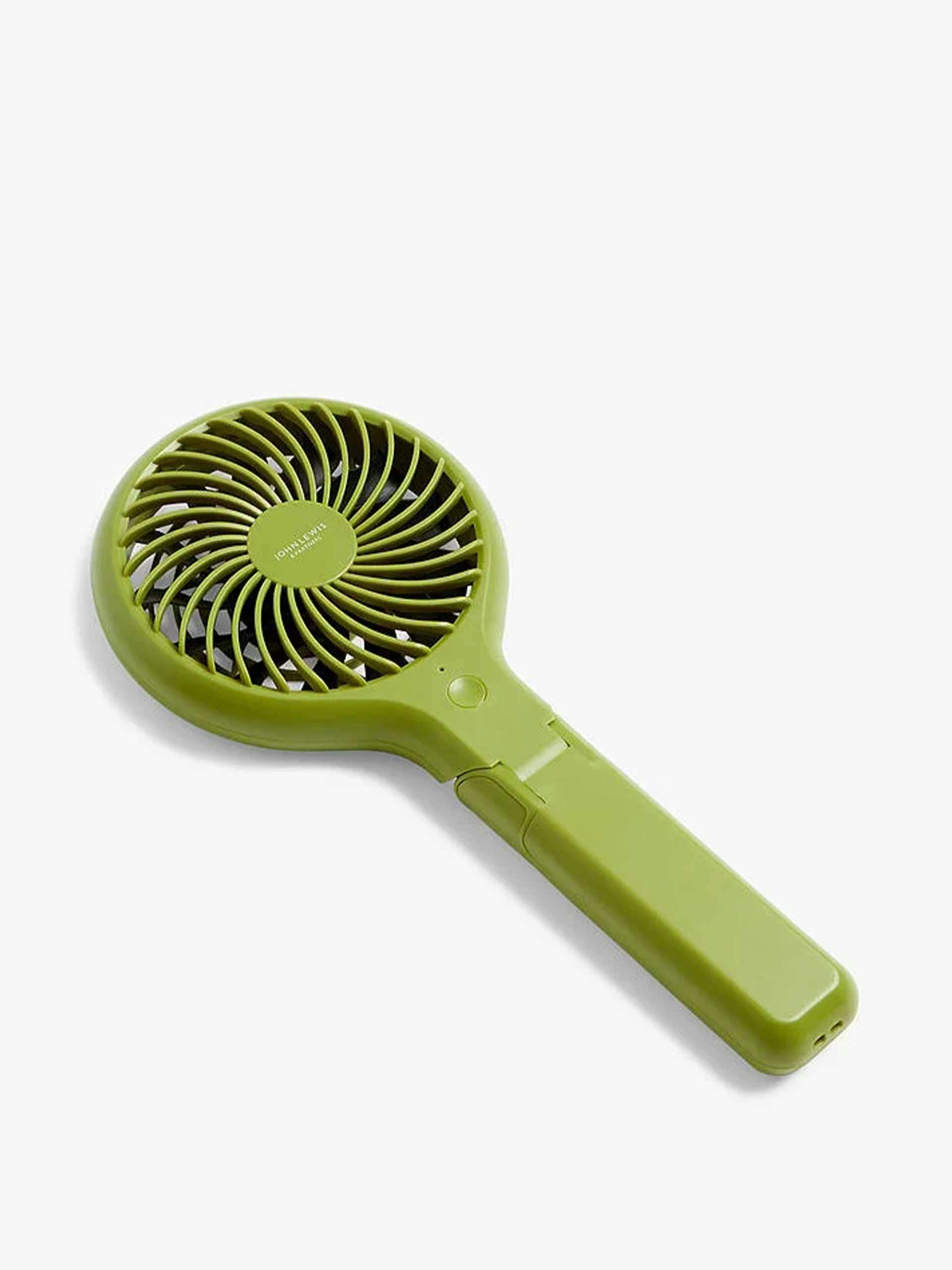 Green foldable handheld fan