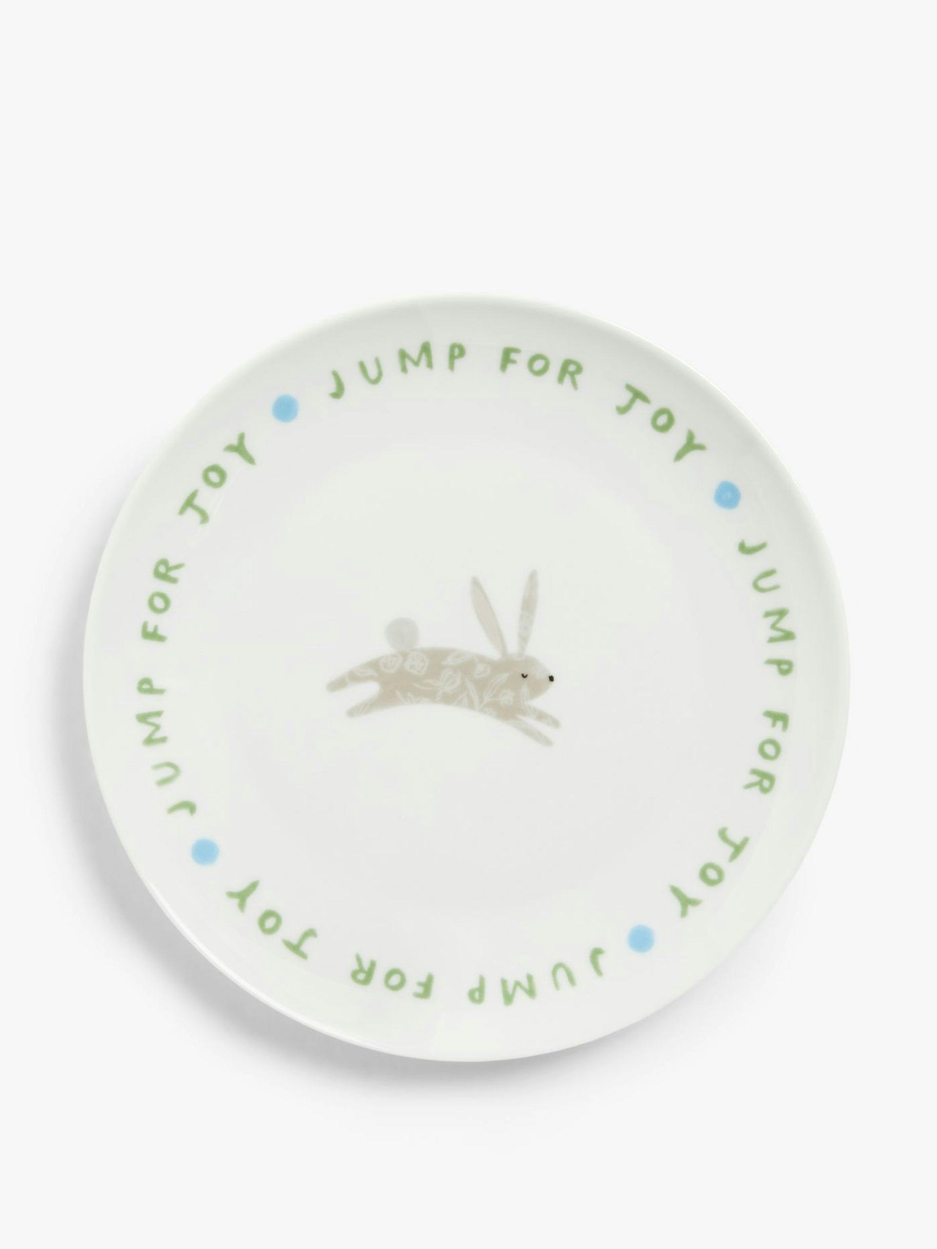 Easter bunny painted plate