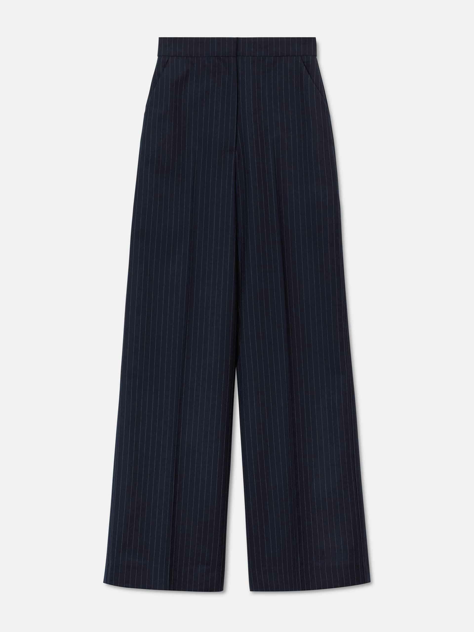 Pinstripe wide-leg trouser