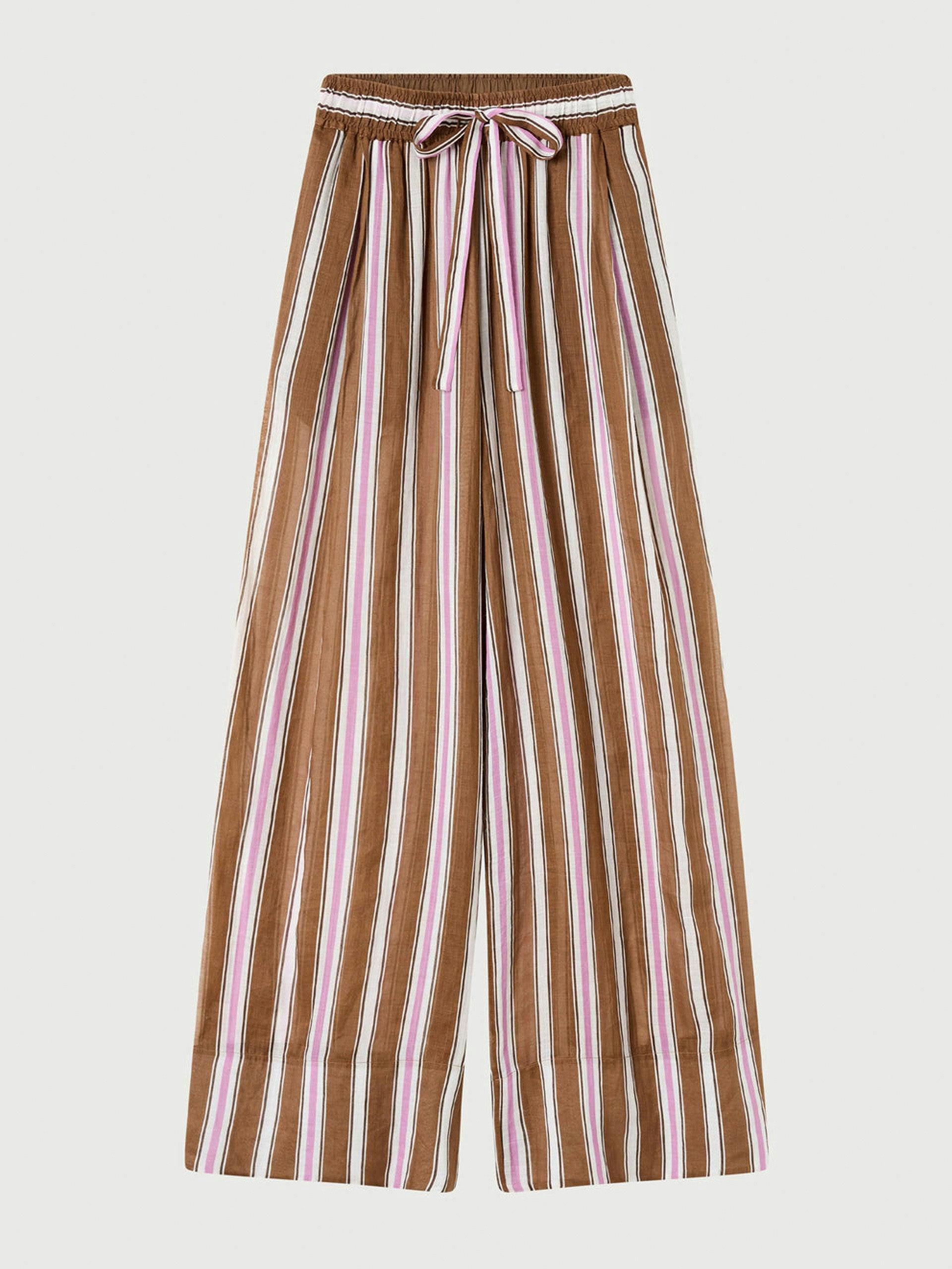 Striped sheer trousers
