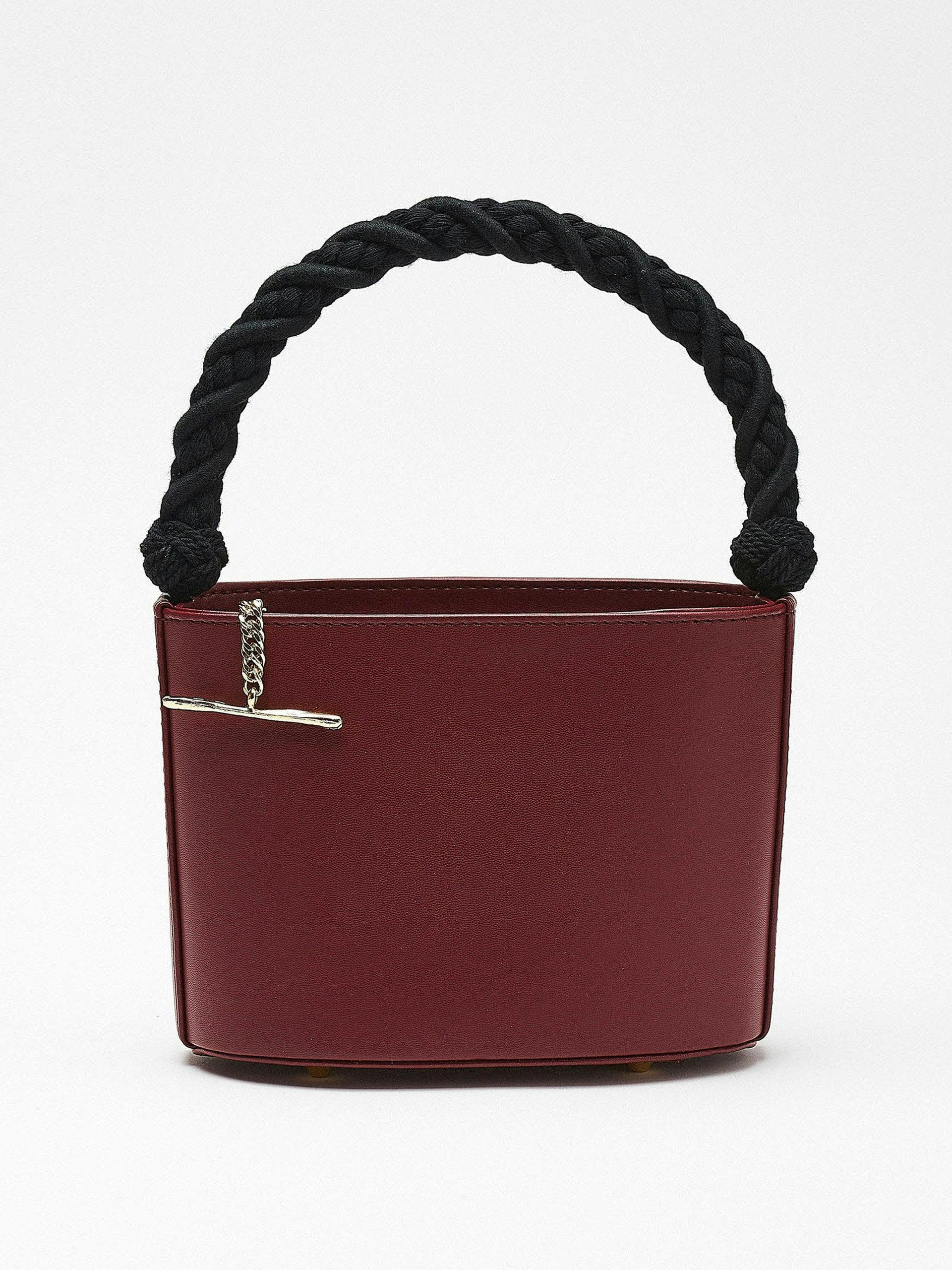 Burgundy leather mini bag