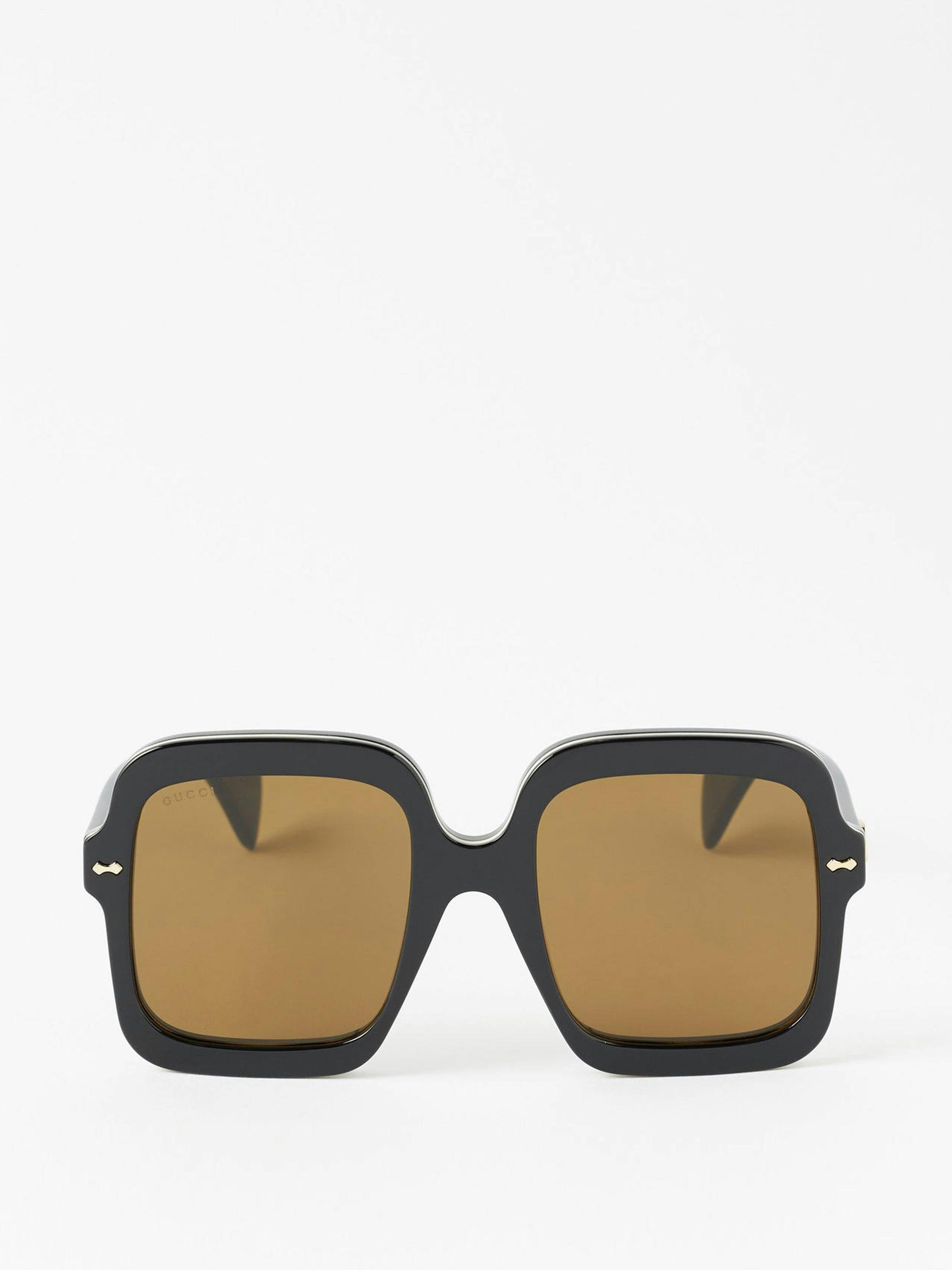 Oversized square acetate sunglasses