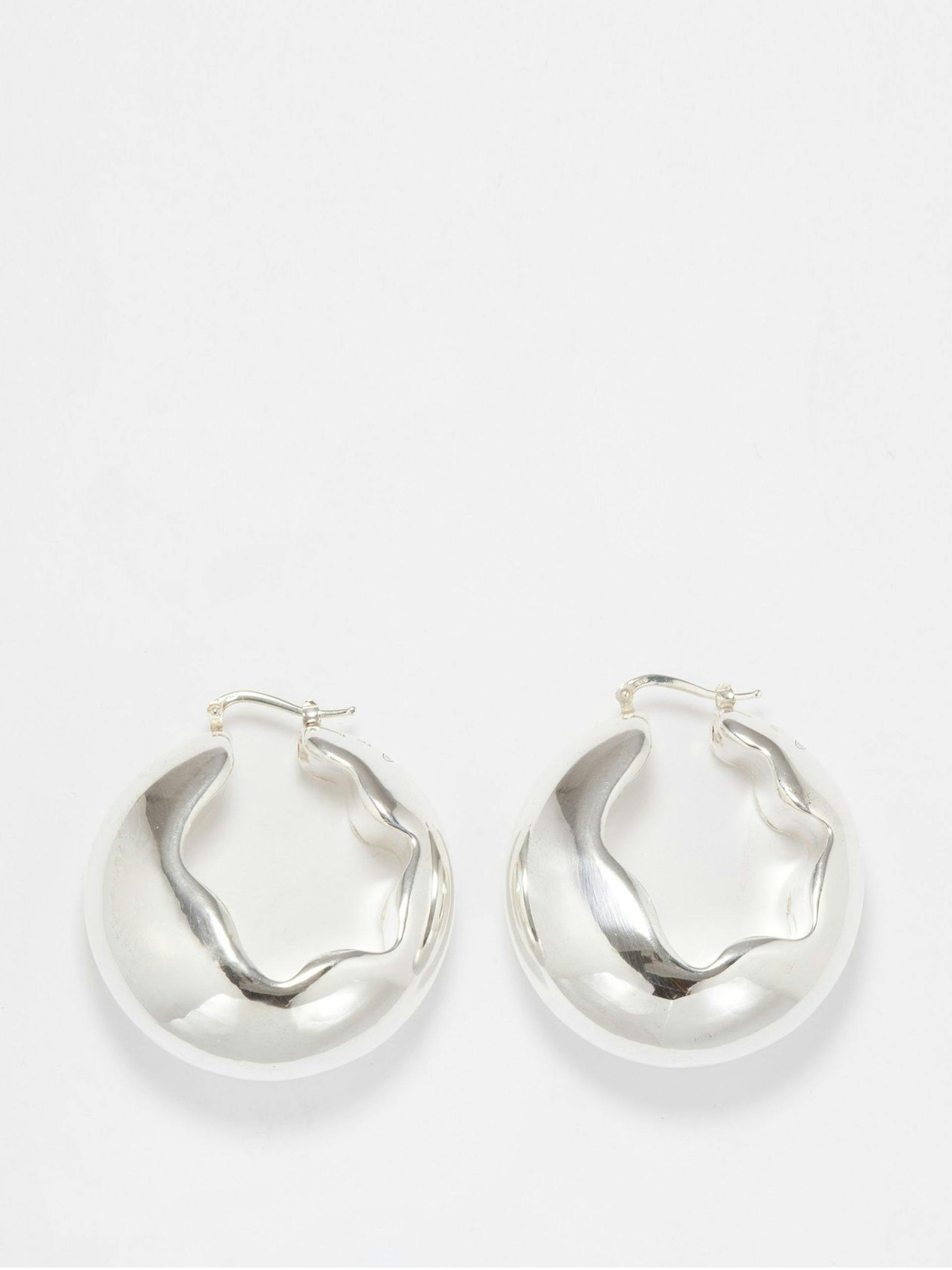 Sterling-silver hoop earrings