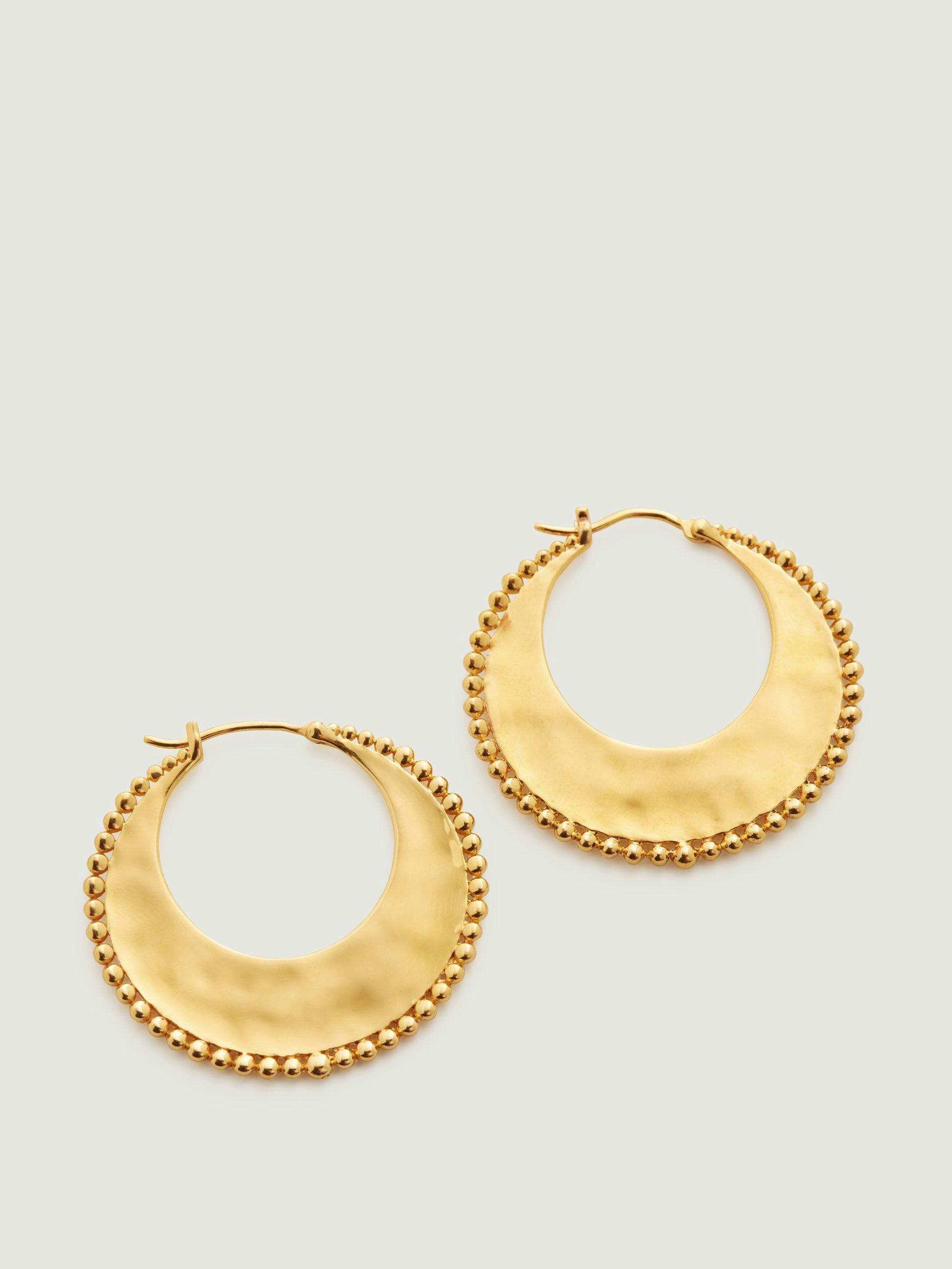 18kt gold vermeil large hoop earrings
